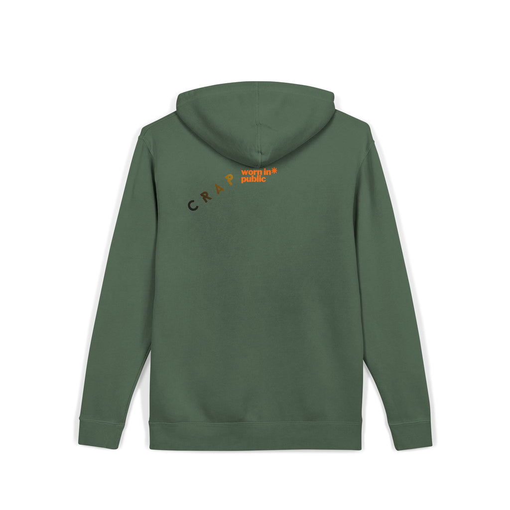 Fashion SHITS Hoodie | Minimal 'Crate' Graphic Pullover in Vintage Wash