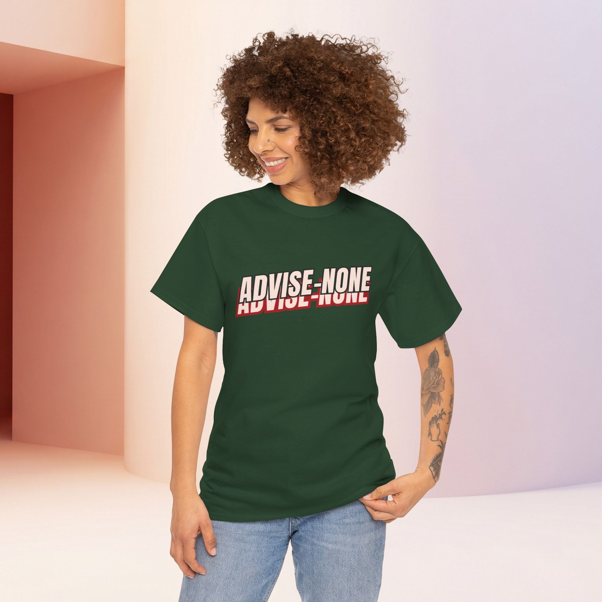 Advise None | Retro Slanted Unisex Graphic Tee