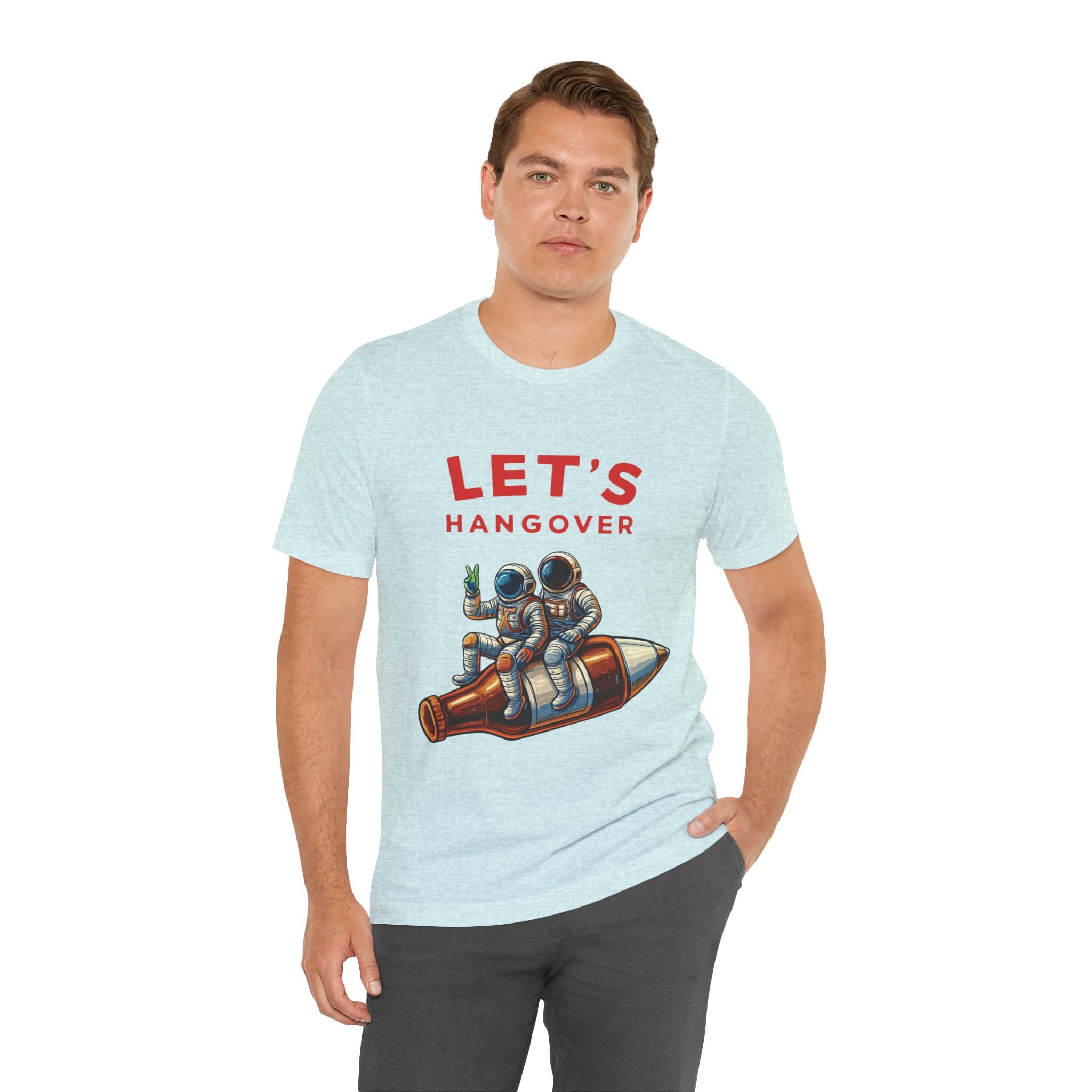 Let's Hangover Astronaut T-Shirt | Funny Space Beer Drinking Graphic Tee