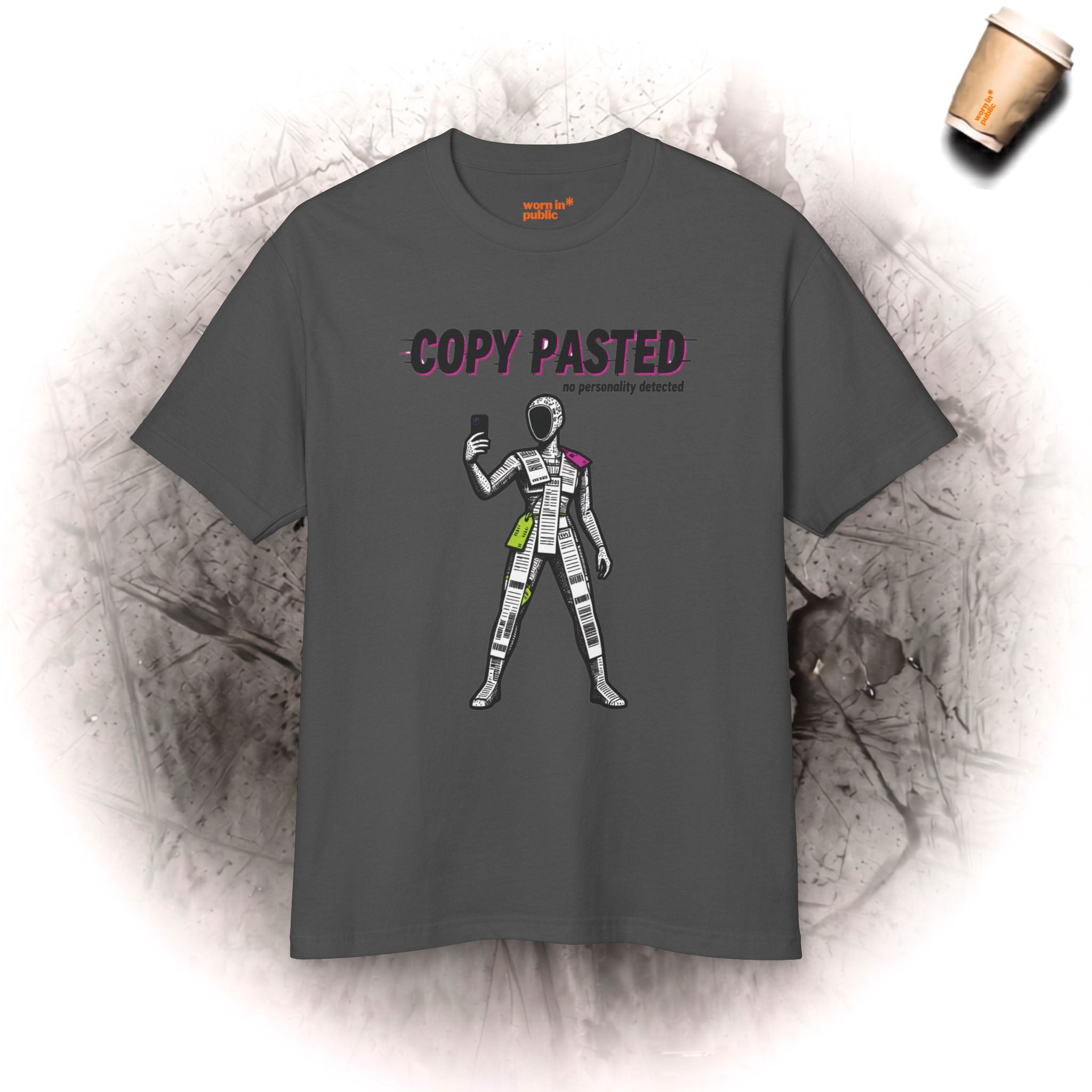 Copy Pasted Unisex T-Shirt | Sarkastisches Anti-Trend Grafik-T-Shirt