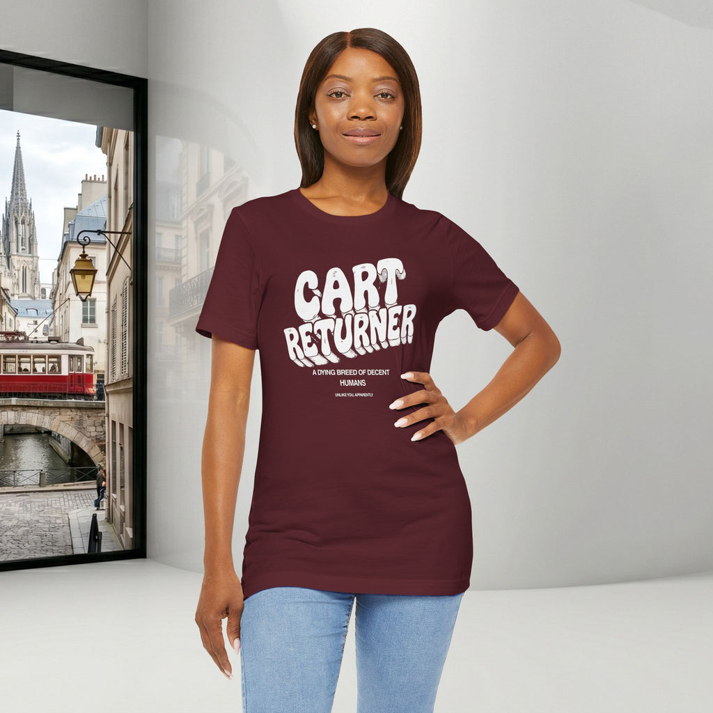 Cart Returner T-Shirt | Funny Grocery Store Humor Tee for Good People