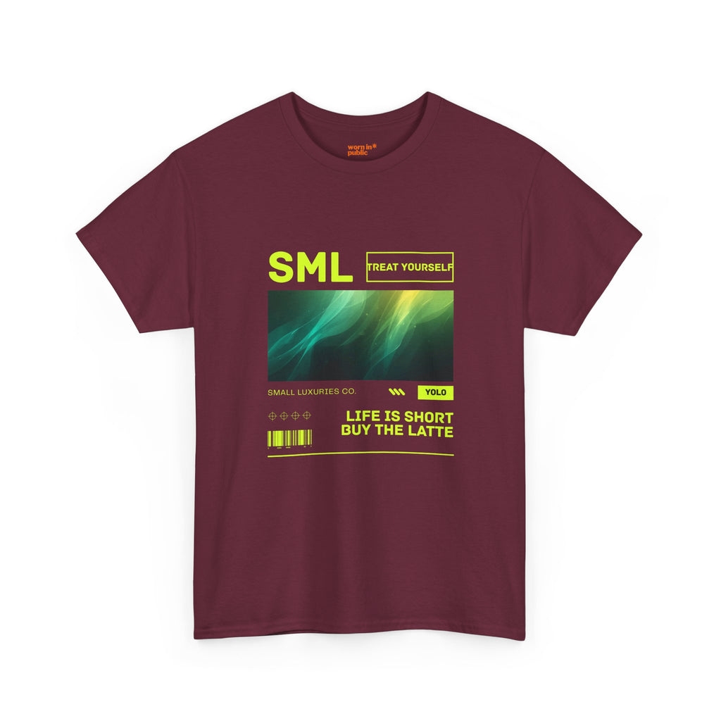 Luxuries of Life Neon Abstract Wave T-Shirt | Barcode Graphic Tee