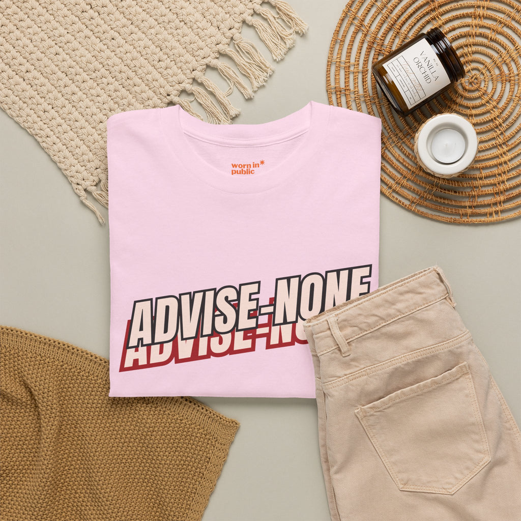 Advise None | Retro Slanted Unisex Graphic Tee