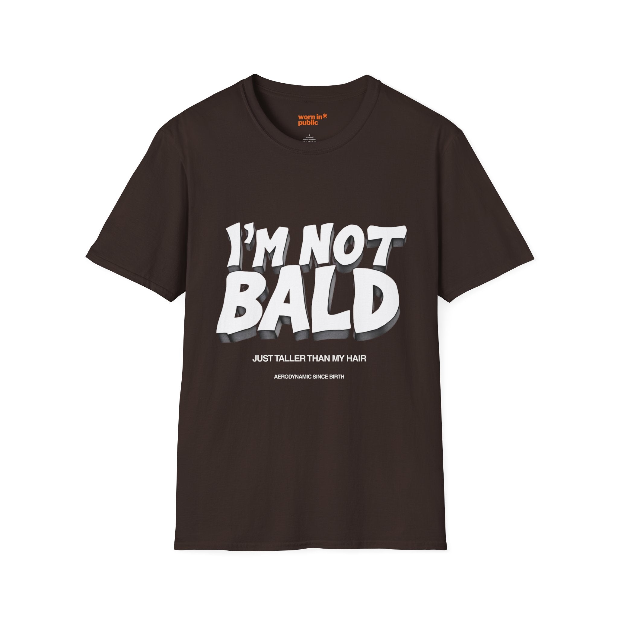I'm Not Bald, I'm Aerodynamic T-Shirt | Funny Bald Guy Humor Tee for Men