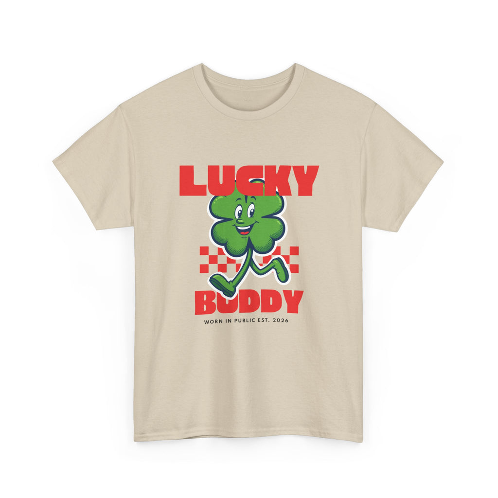 Lucky Buddy Clover T-Shirt | Retro Checker St. Patrick's Day Graphic Tee