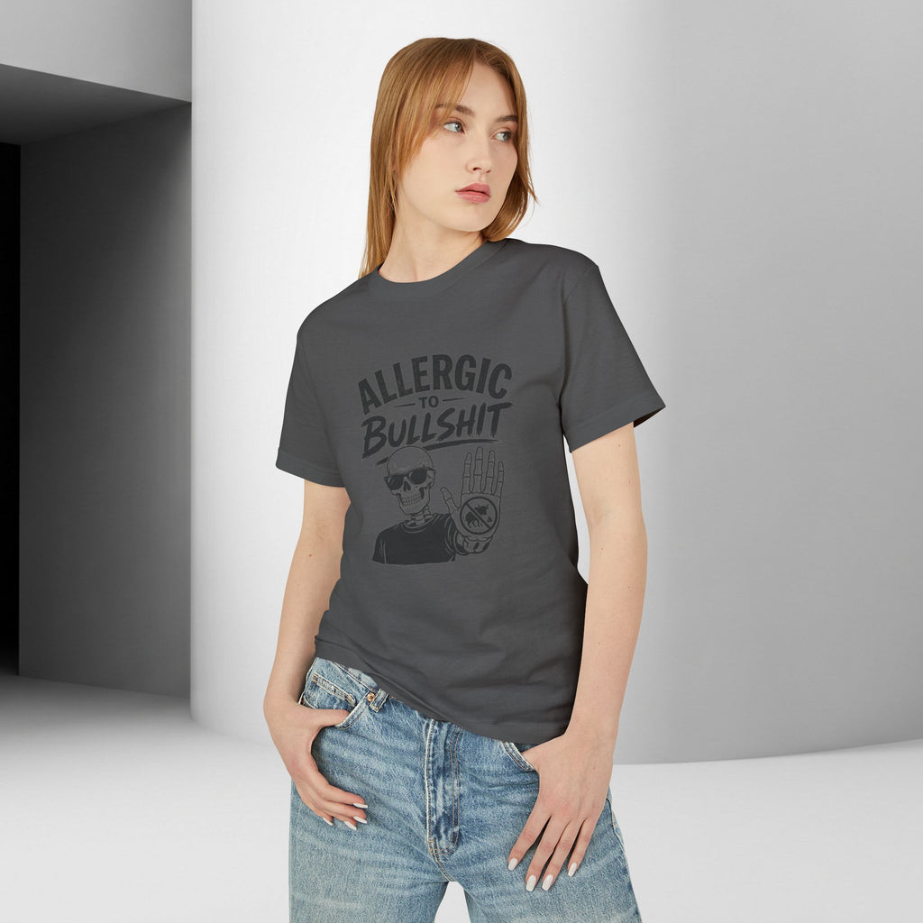 Allergic to Bullshit Unisex Tee — Graphic Skull Hand Tee