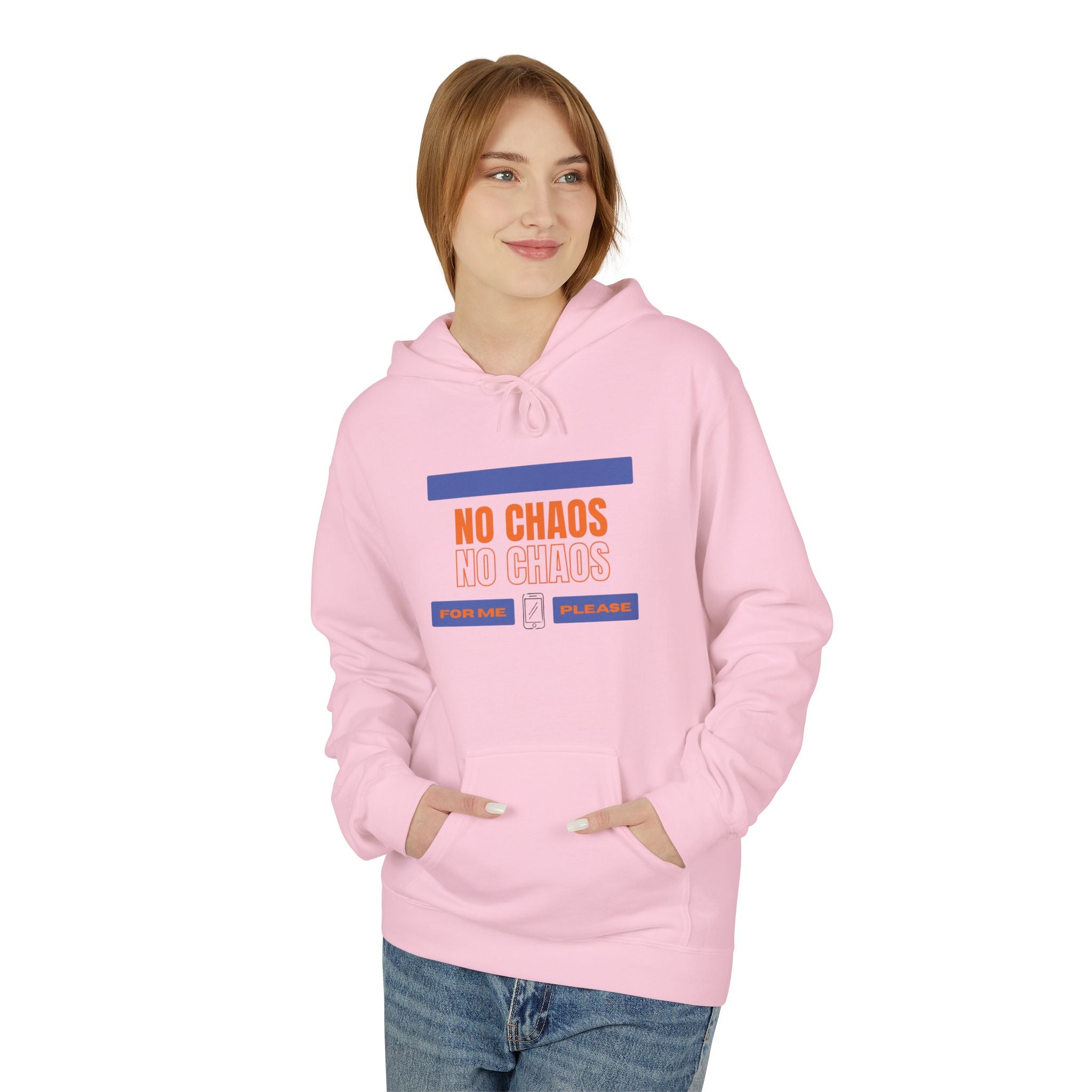 No Chaos Hoodie | Minimalist Motivational Pullover Sweatshirt
