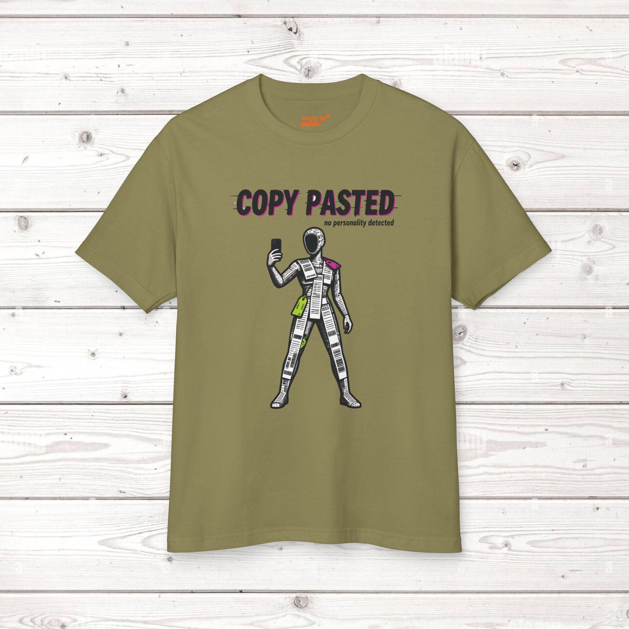 Copy Pasted Unisex Tee | Sarcastic Anti-Trend Graphic T-Shirt