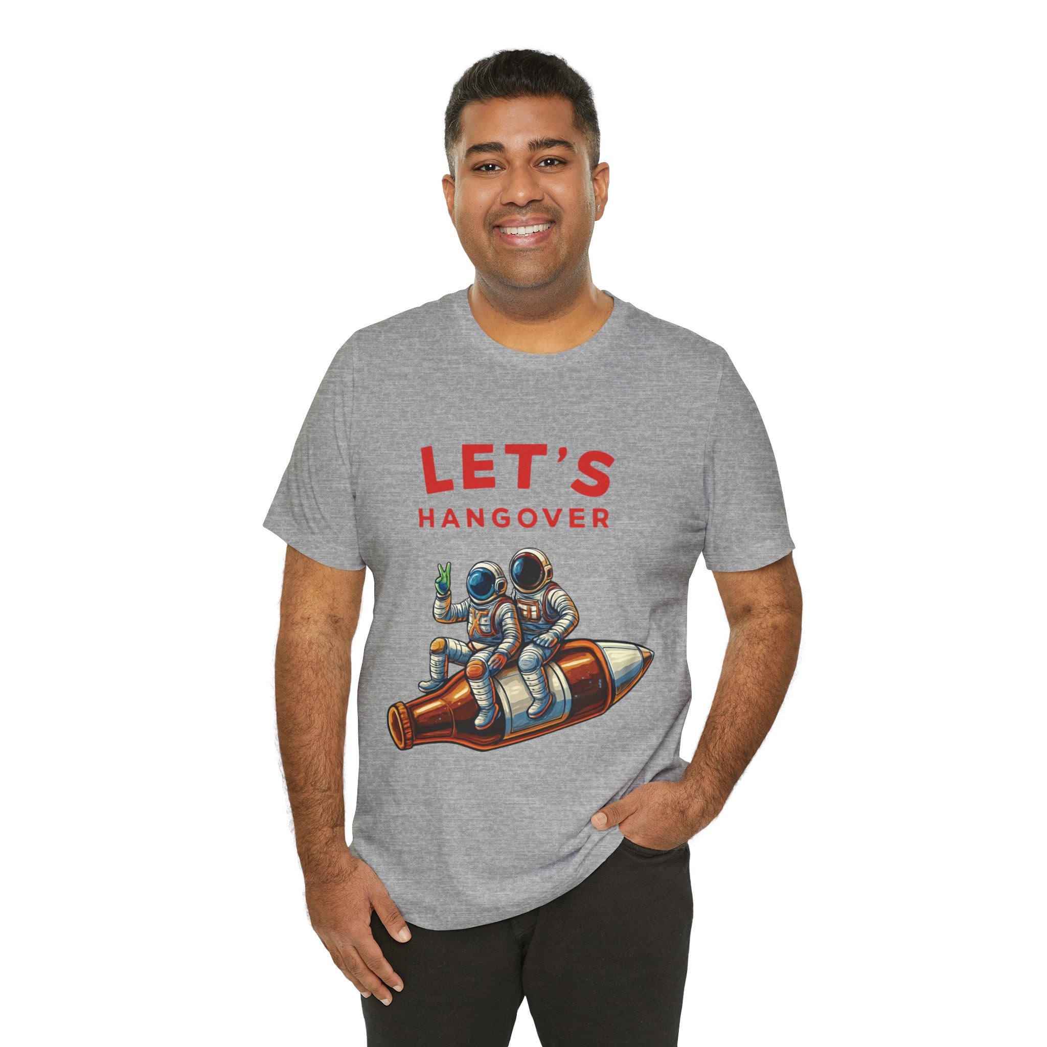 Let's Hangover Astronaut T-Shirt | Funny Space Beer Drinking Graphic Tee
