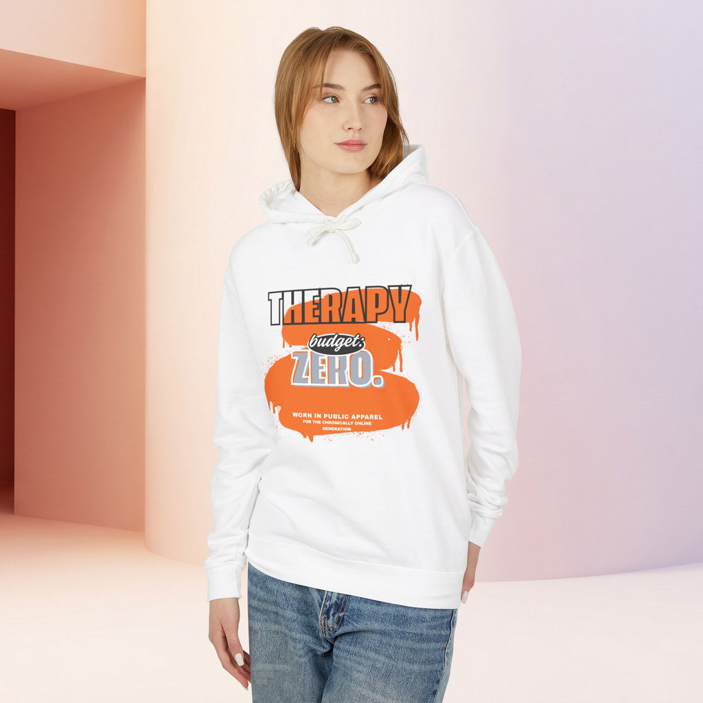 Therapy Budget Zero Hoodie | Funny Mental Health Humor Pullover
