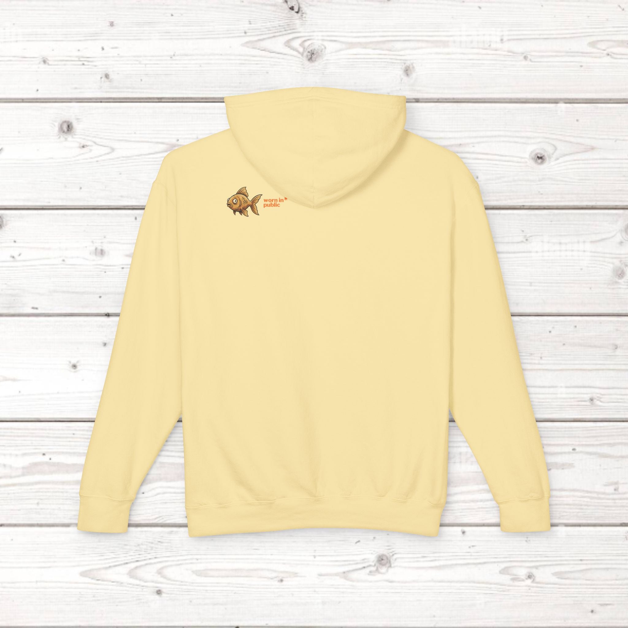 Fish Brain Substitution Plan Hoodie — Vintage Unisex Surreal Graphic Pullover