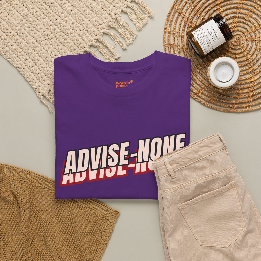 Advise None | Retro Slanted Unisex Graphic Tee
