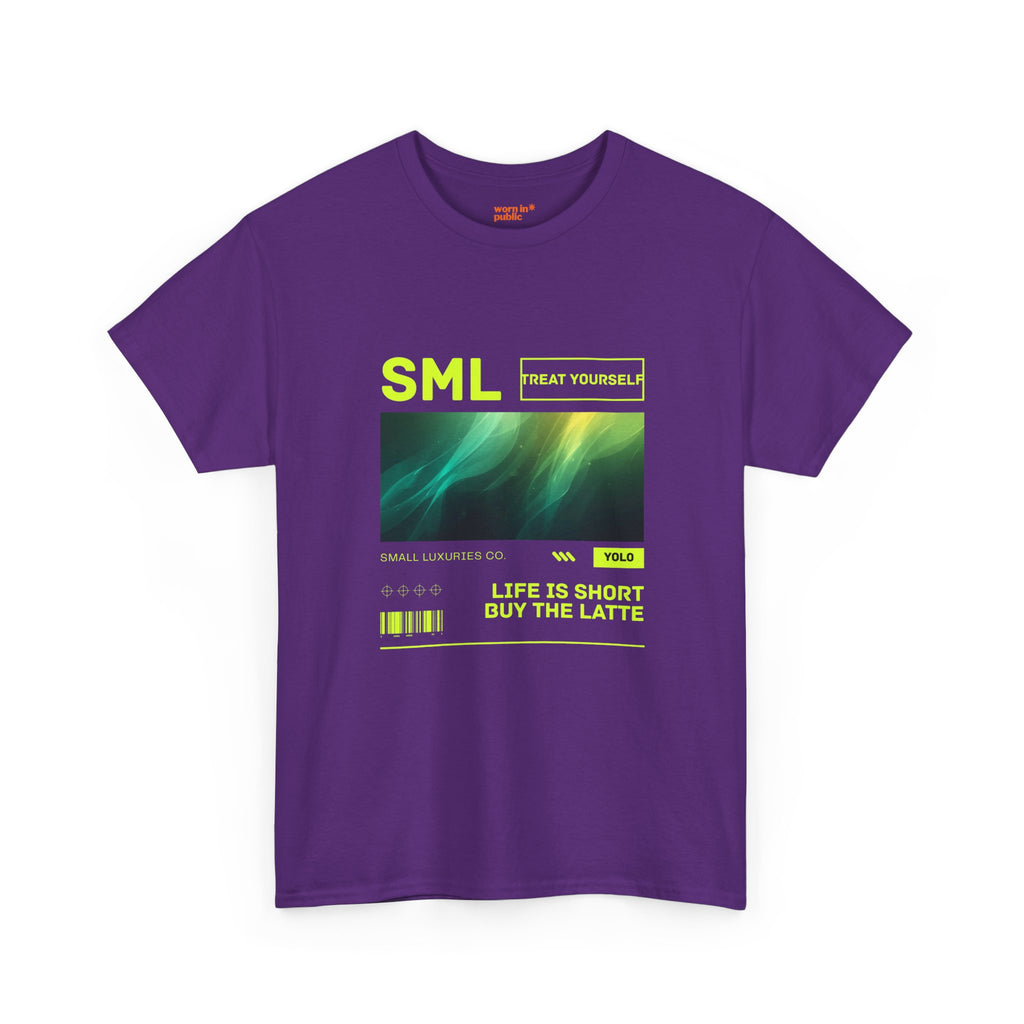 Luxuries of Life Neon Abstract Wave T-Shirt | Barcode Graphic Tee