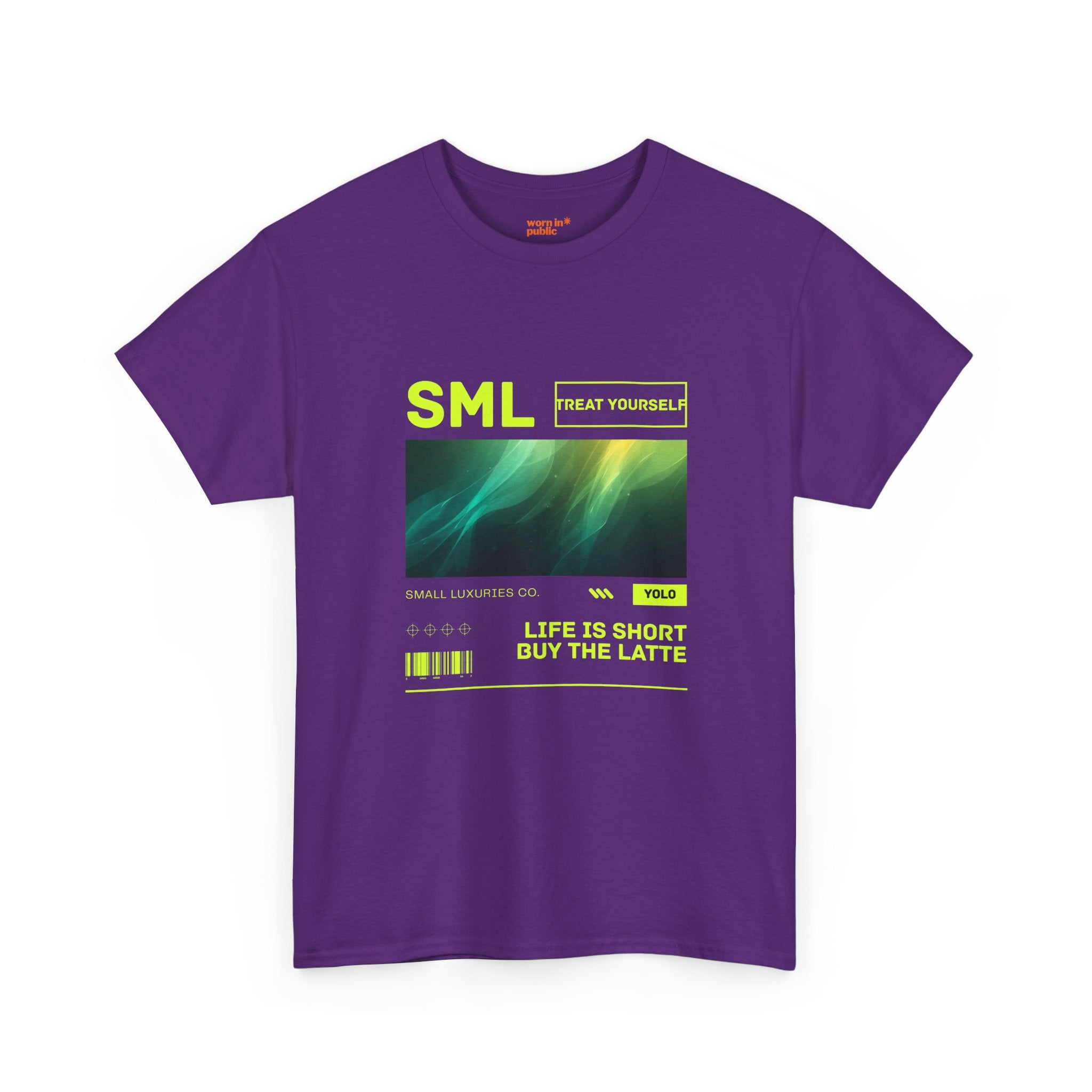 Luxuries of Life Neon Abstract Wave T-Shirt | Barcode Graphic Tee