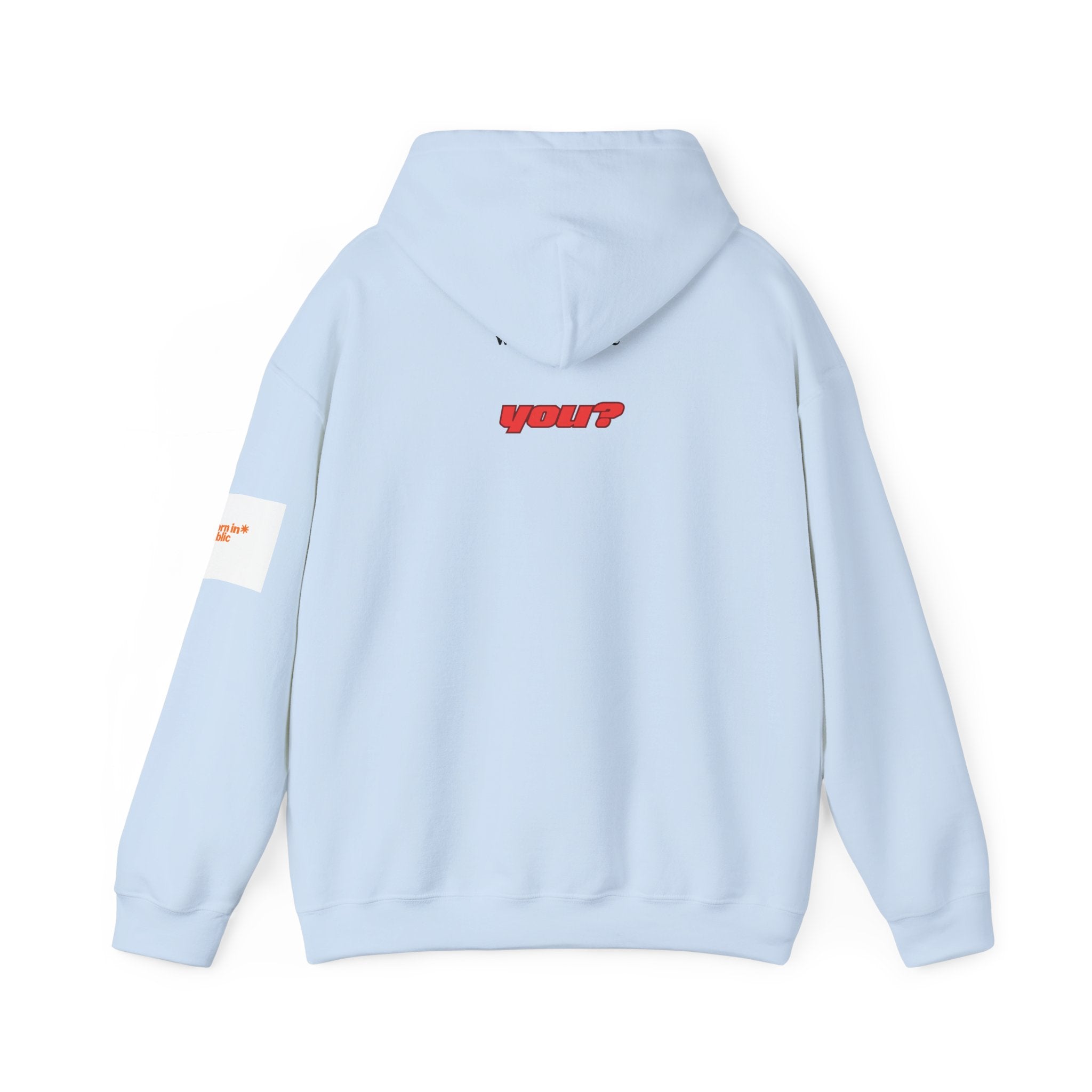Excuse You? Hoodie | Retro Red Text Graphic Pullover
