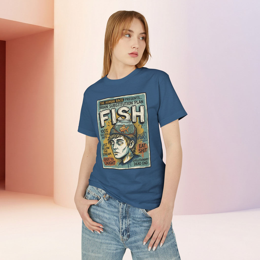 Fish Brain | Unisex Vintage Surreal Graphic Tee