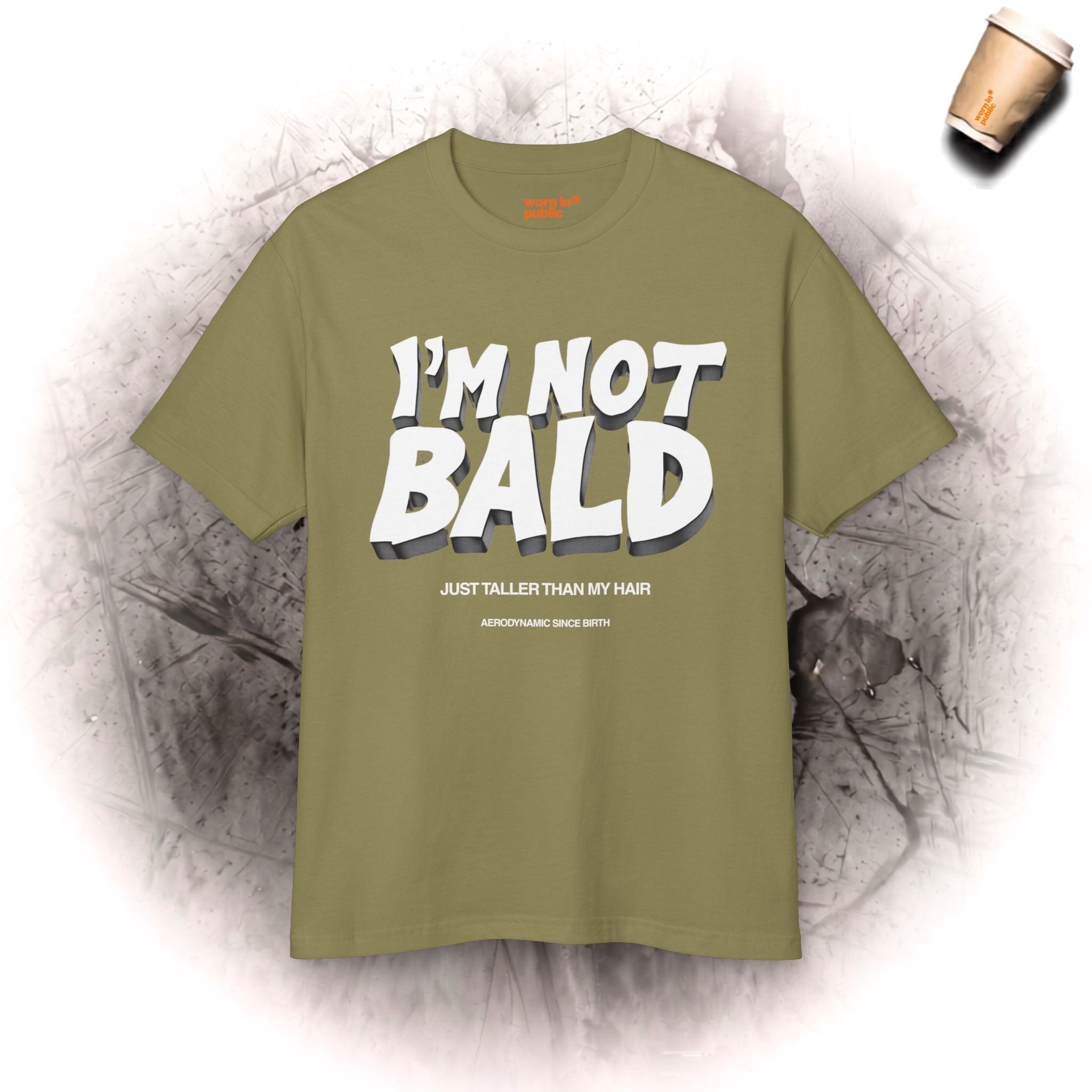 Ich bin nicht kahl, ich bin aerodynamisch T-Shirt | Lustiges T-Shirt mit Glatzkopf-Humor für Männer
