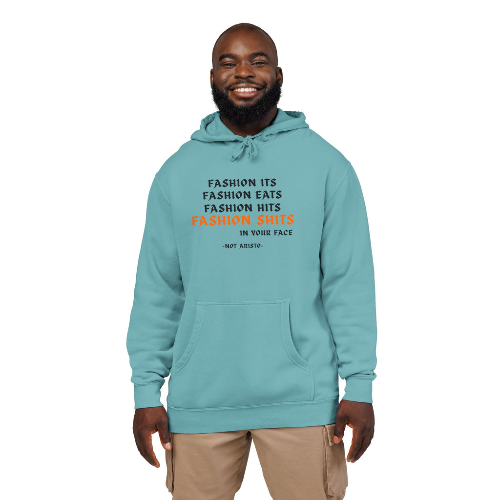 Fashion SHITS Hoodie | Minimal 'Crate' Graphic Pullover in Vintage Wash