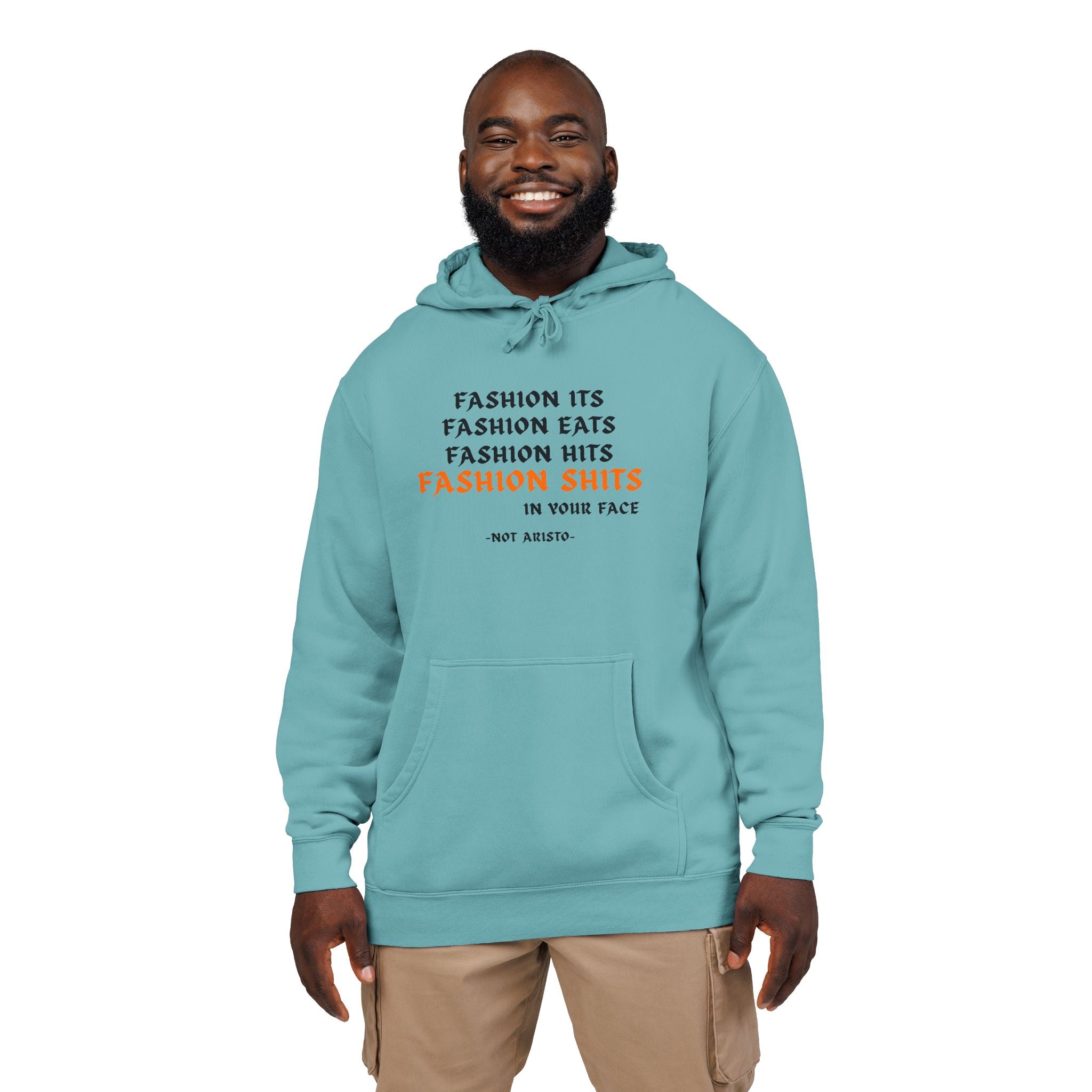 Fashion SHITS Hoodie | Minimal 'Crate' Graphic Pullover in Vintage Wash