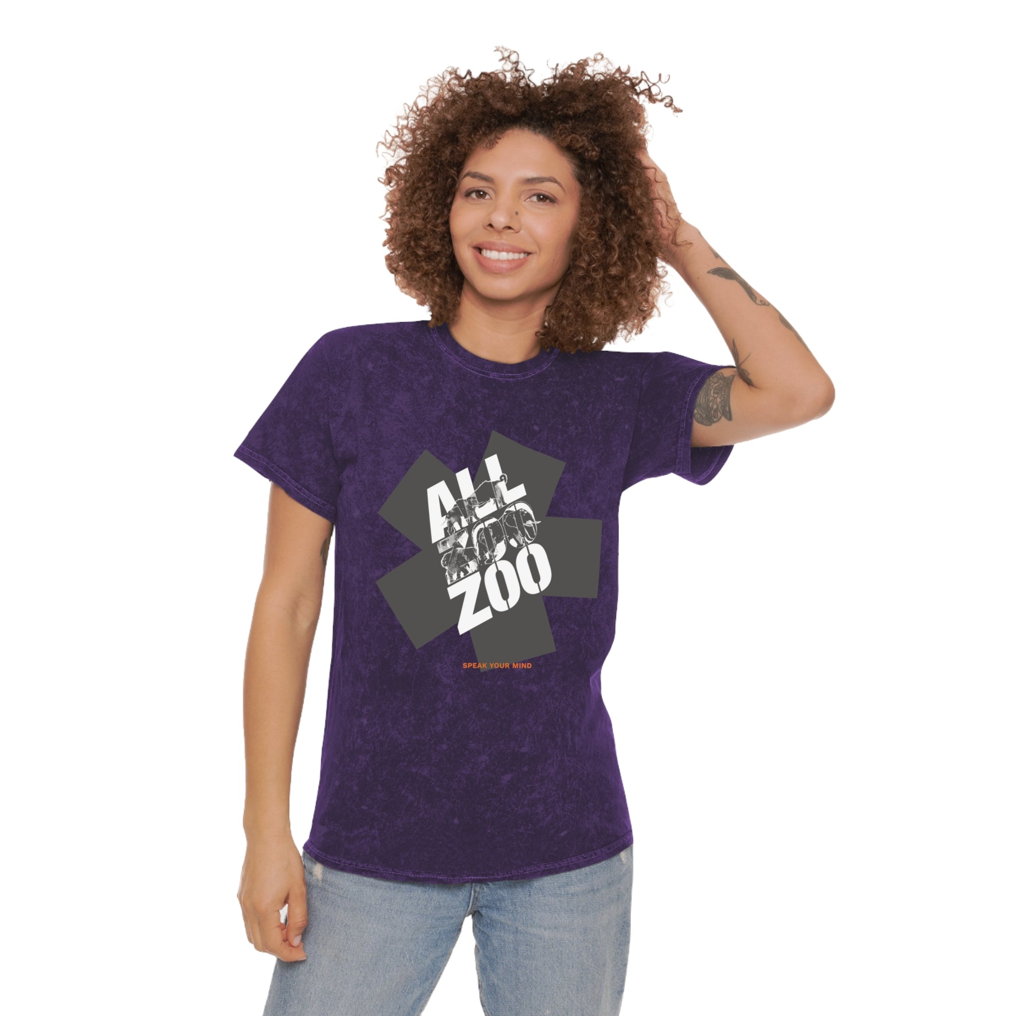 All Zoo Graphic Premium Mineral Wash T-Shirt | Vintage Washed Animal Graphic Tee