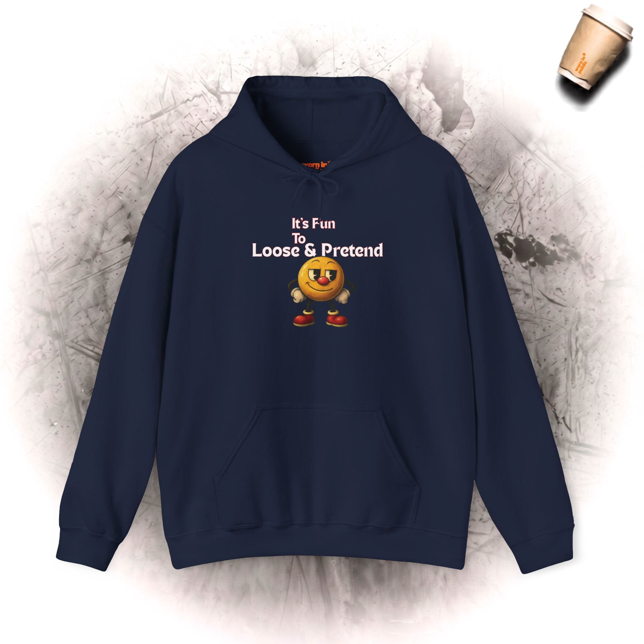 It's Fun to Loose & Pretend Hoodie | Smiley Emoji Grafik-Sweatshirt
