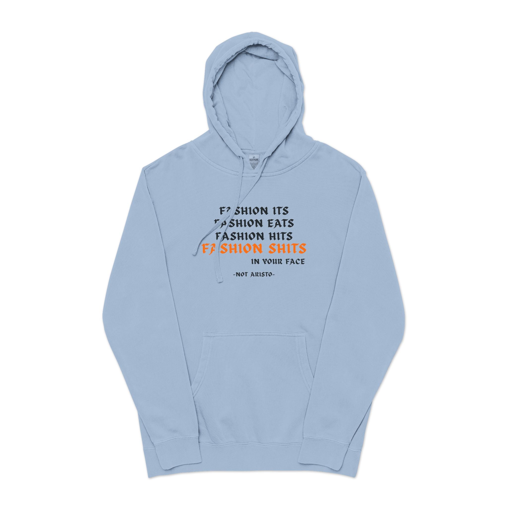 Fashion SHITS Hoodie | Minimal 'Crate' Graphic Pullover in Vintage Wash