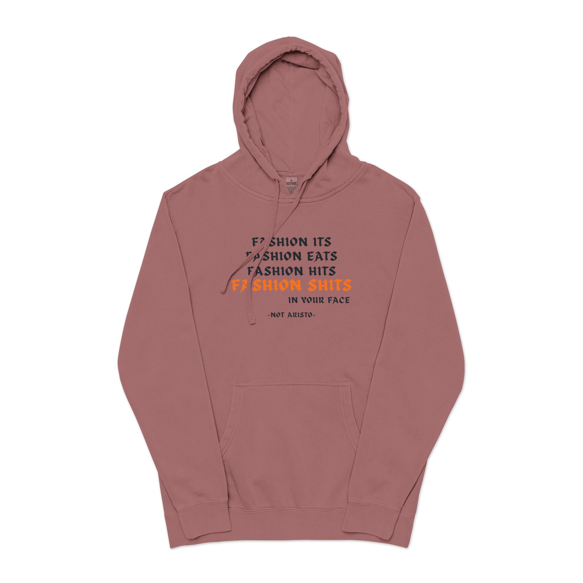 Fashion SHITS Hoodie | Minimal 'Crate' Graphic Pullover in Vintage Wash