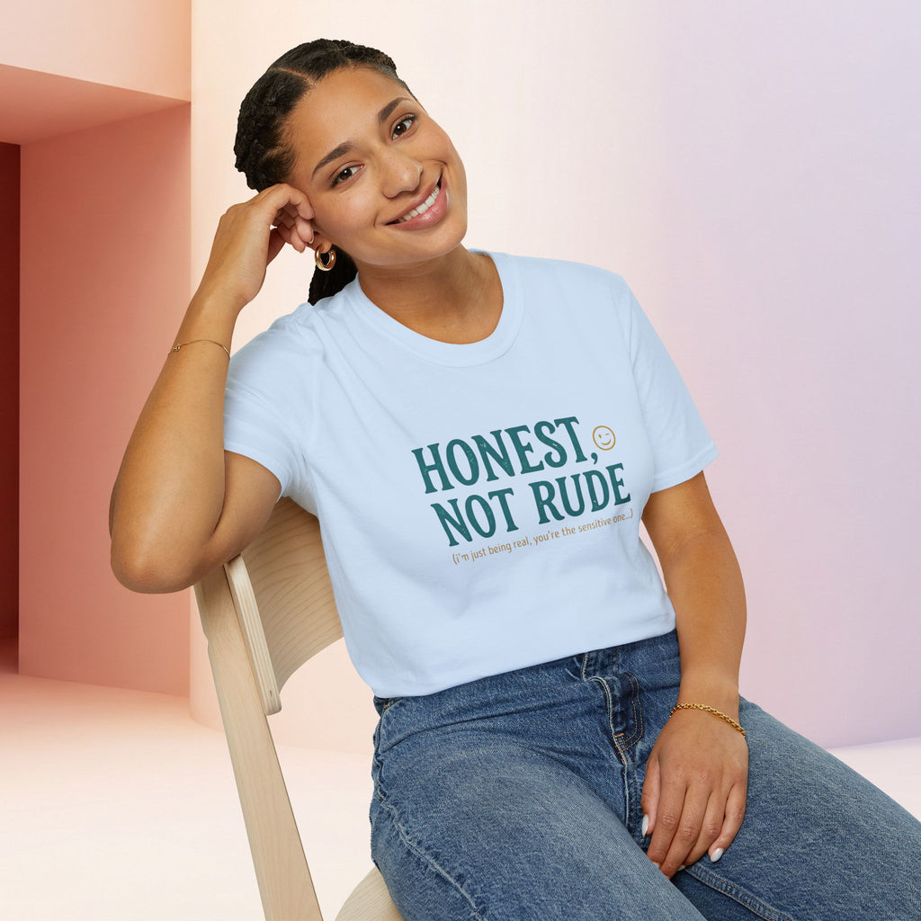 Honest Not Rude | Funny Sarcastic Unisex Graphic Tee for Real Talk