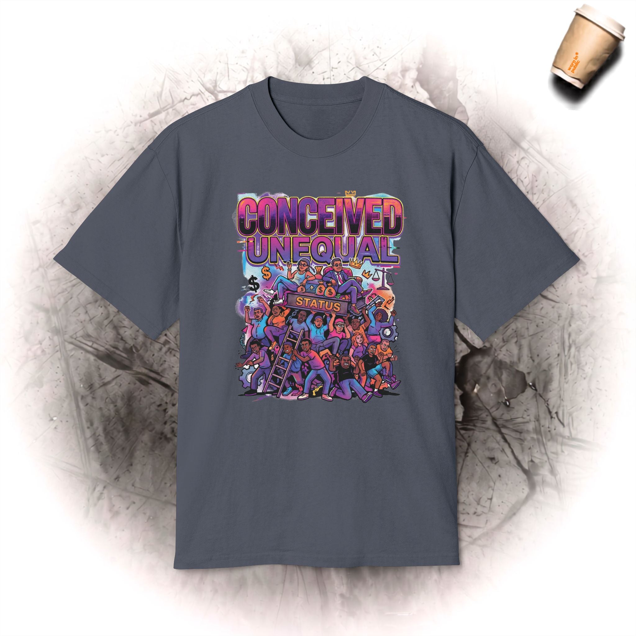 Conceived Unequal | Oversized Unisex Graphic Tee for People Who Were Never Going to Fit the Mold