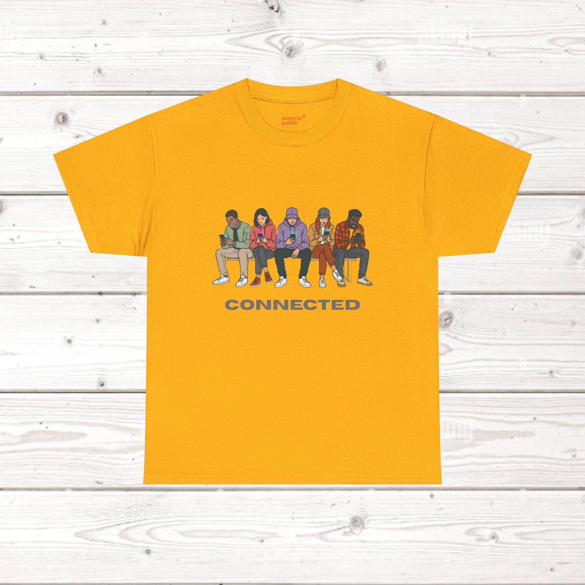 Connected Friends Graphic Tee – Casual Unisex Crewneck Shirt