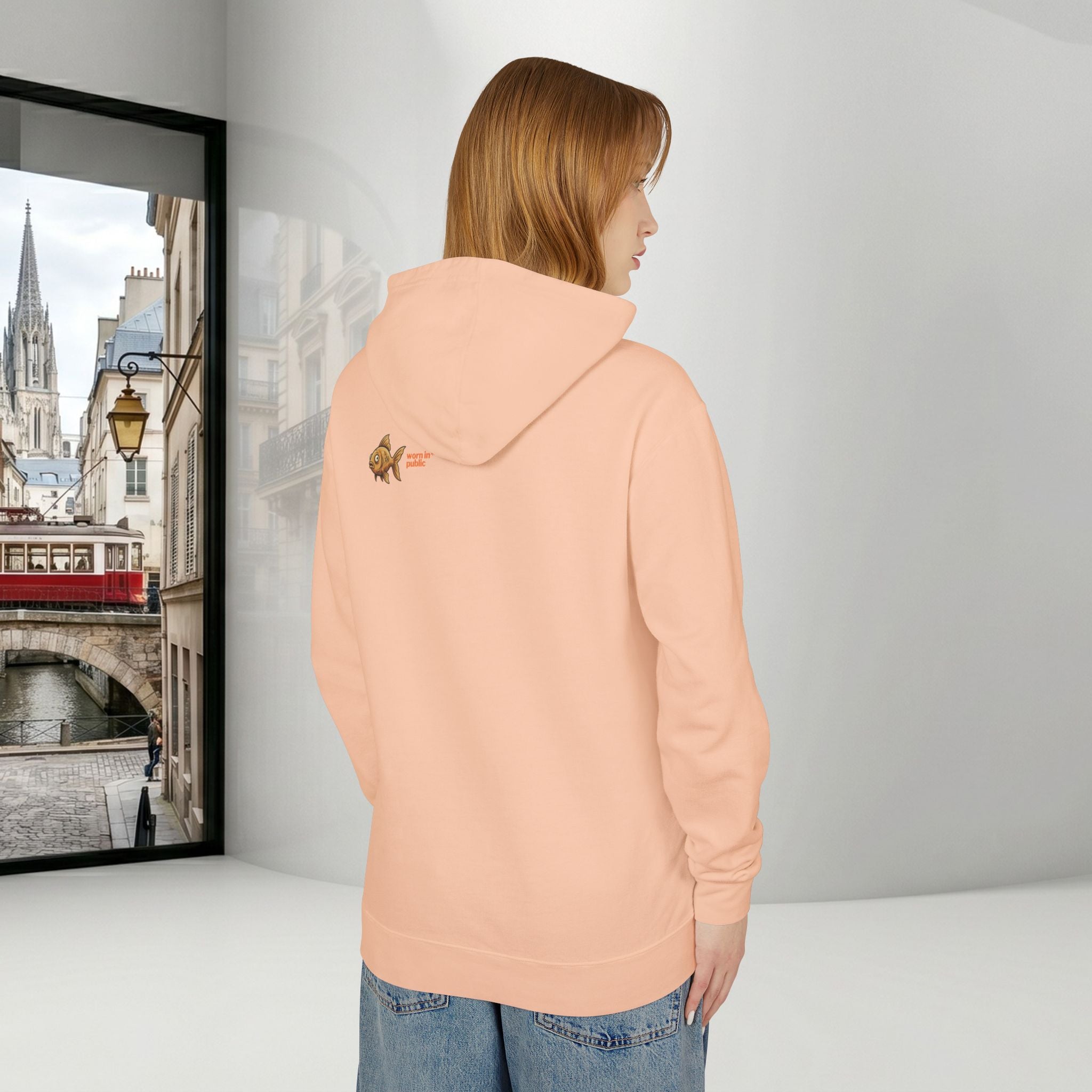 Fish Brain Substitution Plan Hoodie — Vintage Unisex Surreal Graphic Pullover