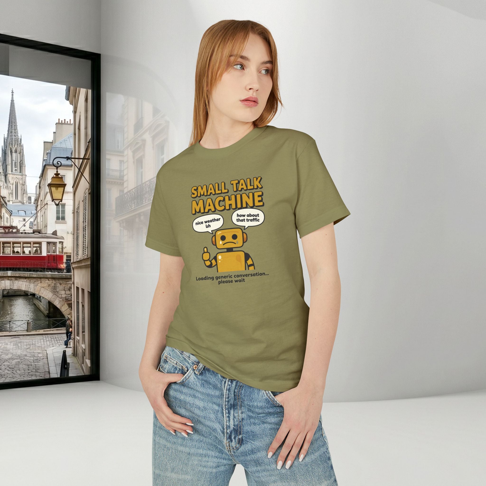 Small Talk Machine Unisex T-Shirt | Funny Introvert Gift Graphic Tee