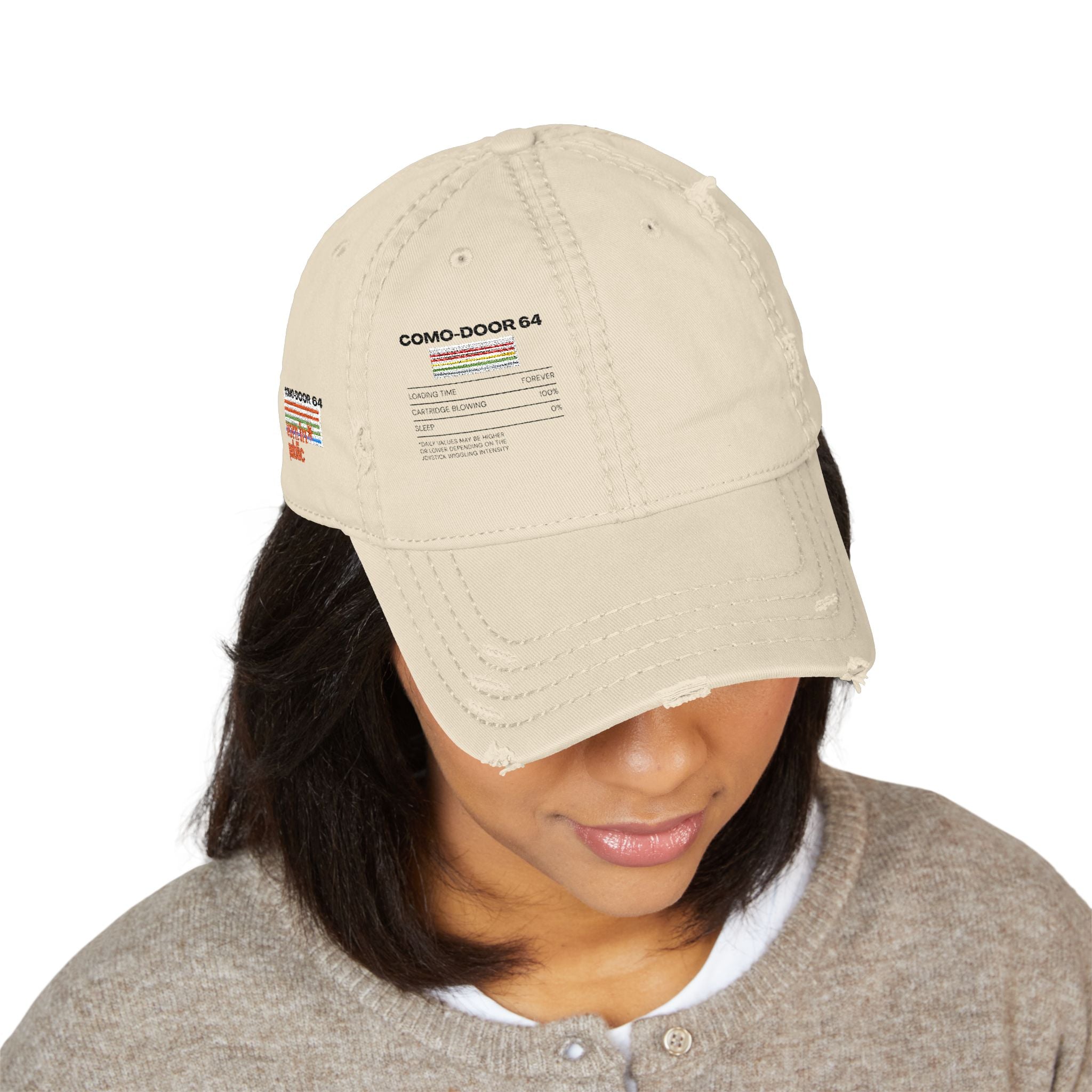 Distressed Embroidered Dad Hat | Vintage COMO-DOOR Cap