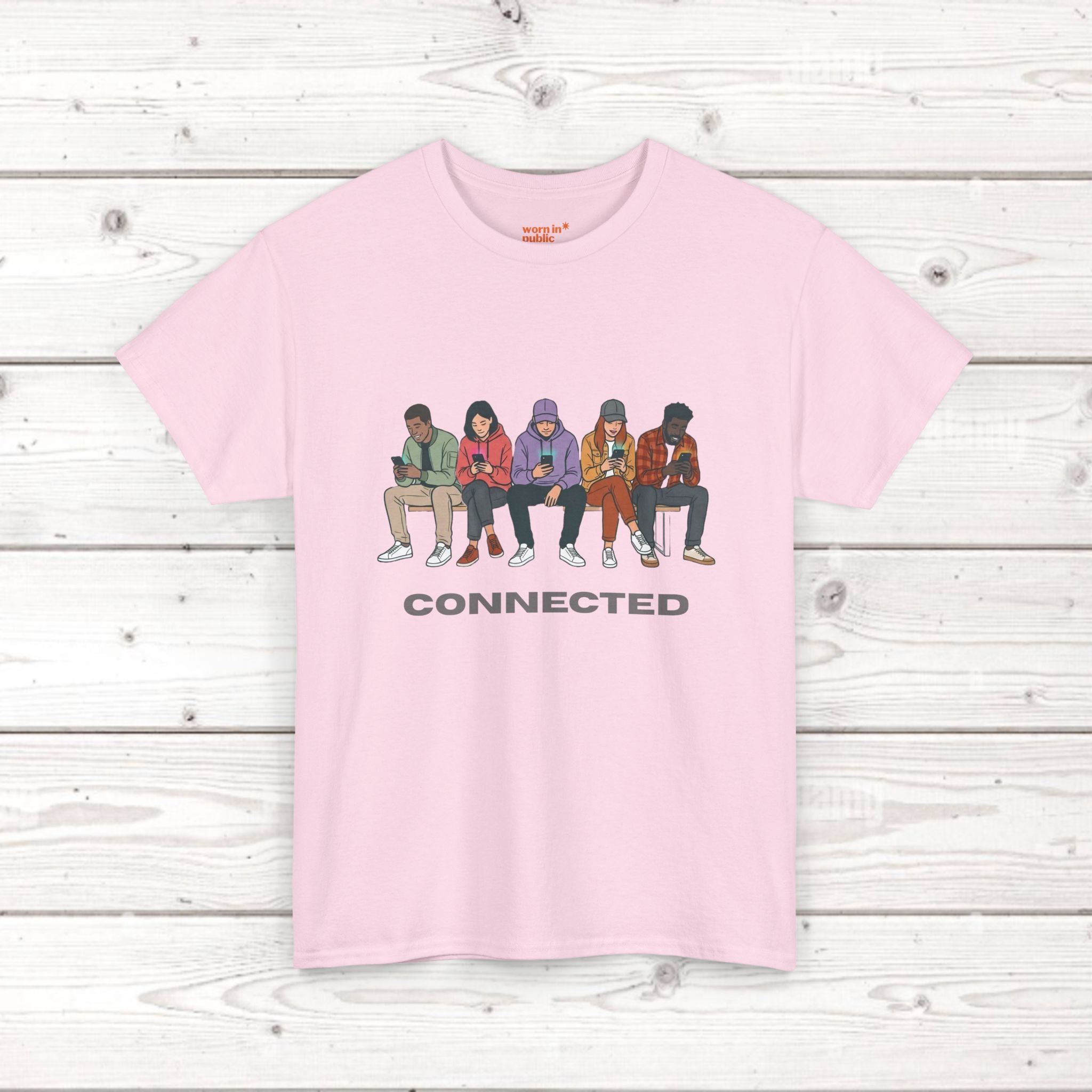 Connected Friends Graphic Tee – Casual Unisex Crewneck Shirt