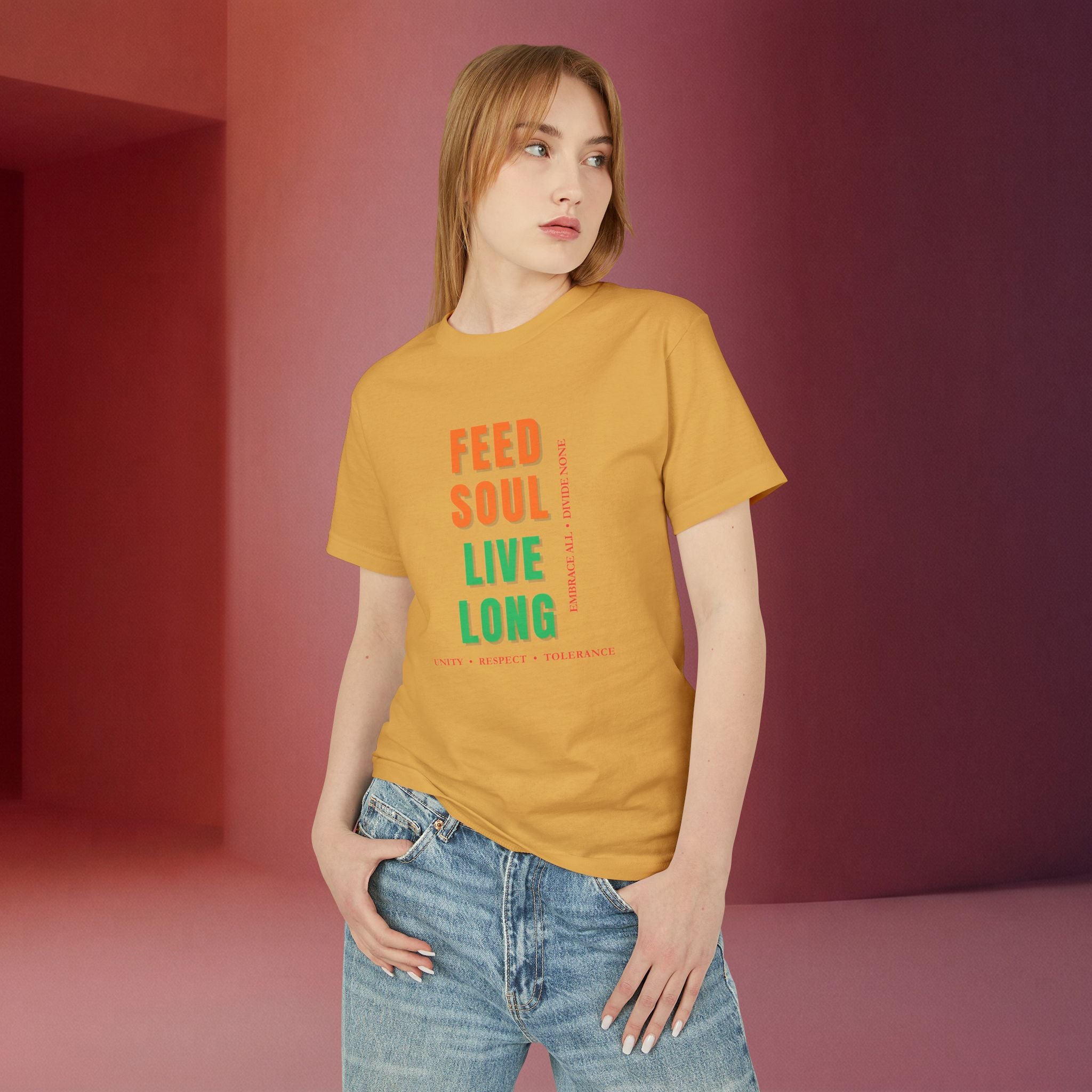 Feed Soul Live Long | Retro Unity Unisex Graphic Tee