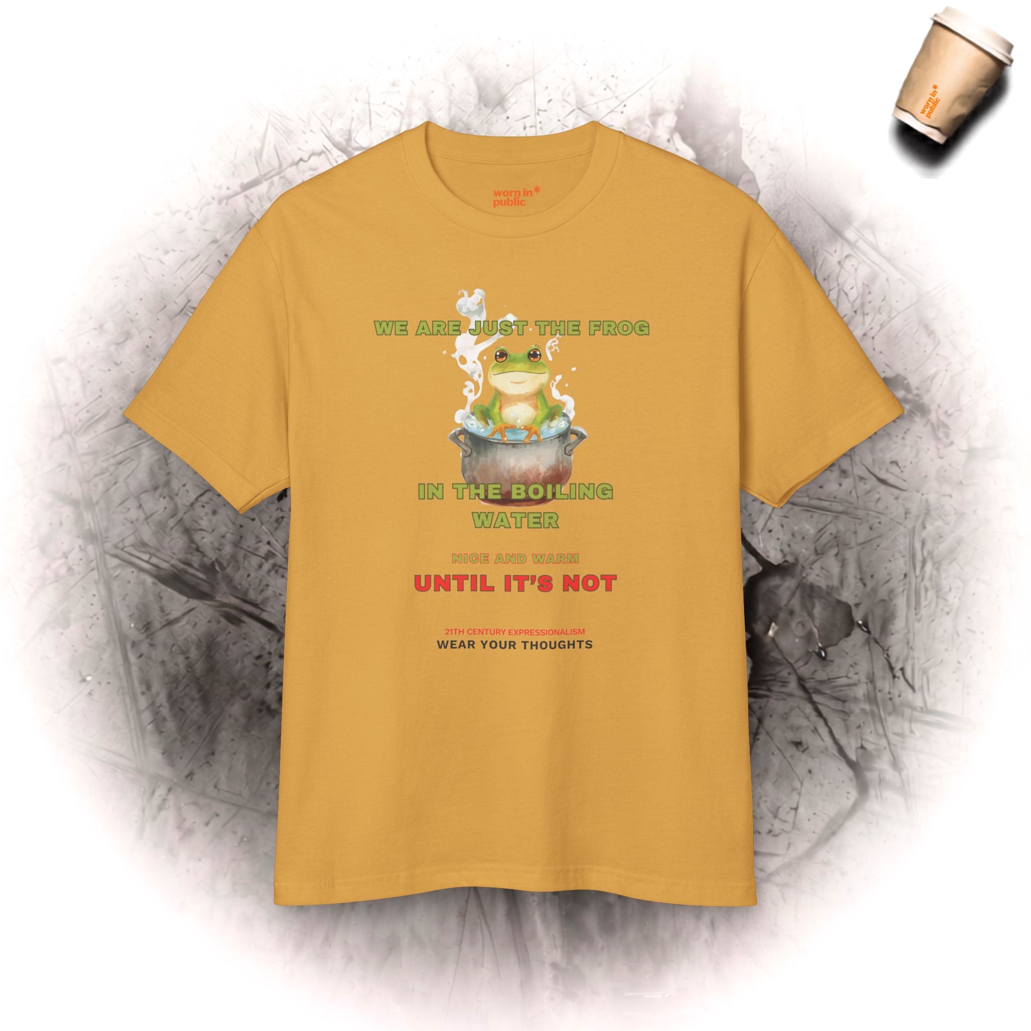 Frog in Boiling Water Graphic Tee | Unisex Social Commentary Shirt