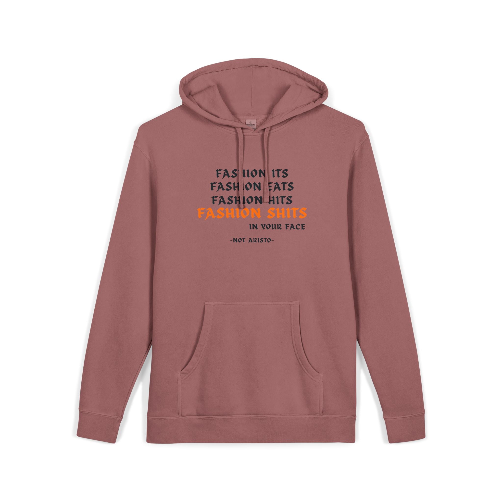 Fashion SHITS Hoodie | Minimal 'Crate' Graphic Pullover in Vintage Wash