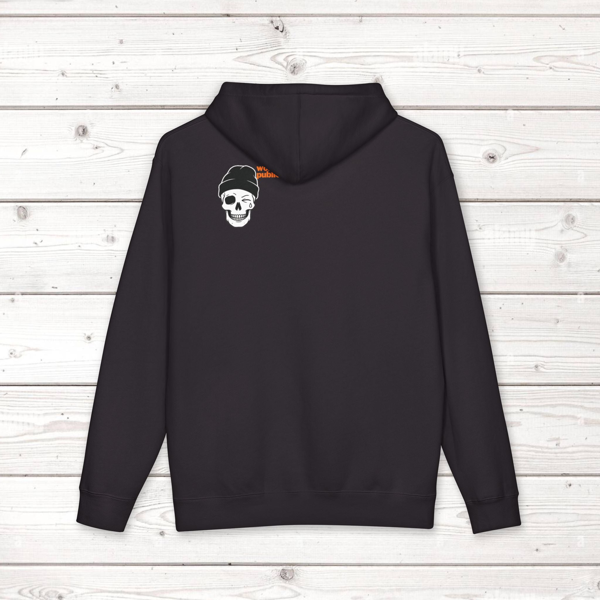 Too Tired To Care Skull Hoodie | Funny Sarcastic Graphic Sweatshirt for the Exhausted