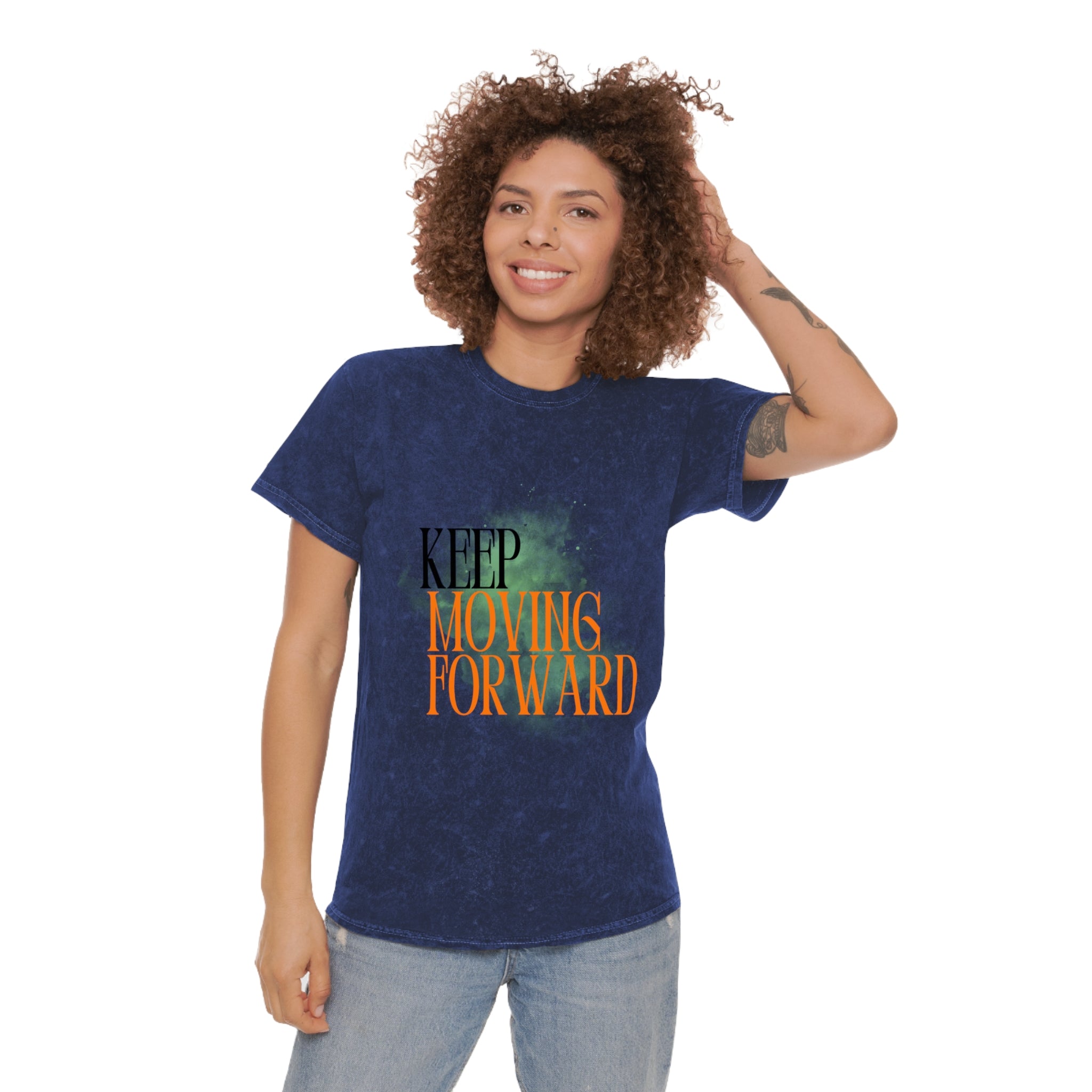 Keep Movin' Forward premium Mineral Wash T-Shirt | Vintage Washed Graphic Tee