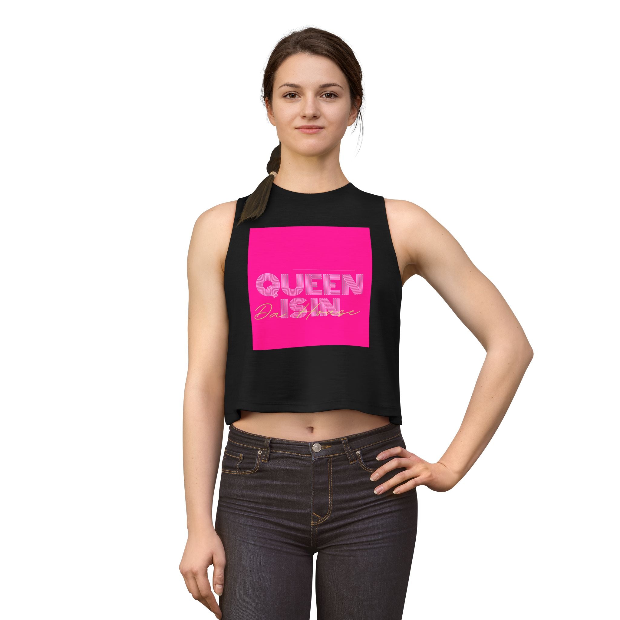 Queen Is In Da House Crop Top | Funny Bold Statement Graphic Top