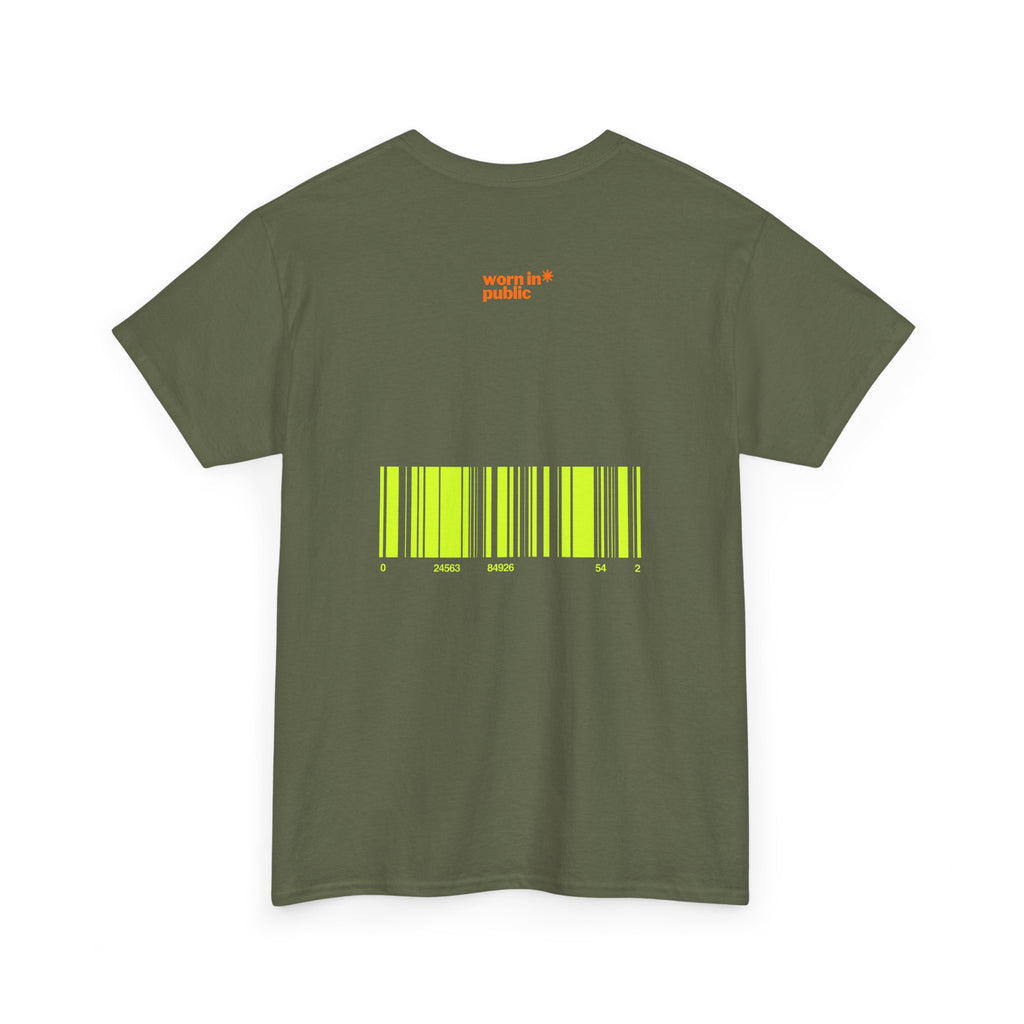 Luxuries of Life Neon Abstract Wave T-Shirt | Barcode Graphic Tee