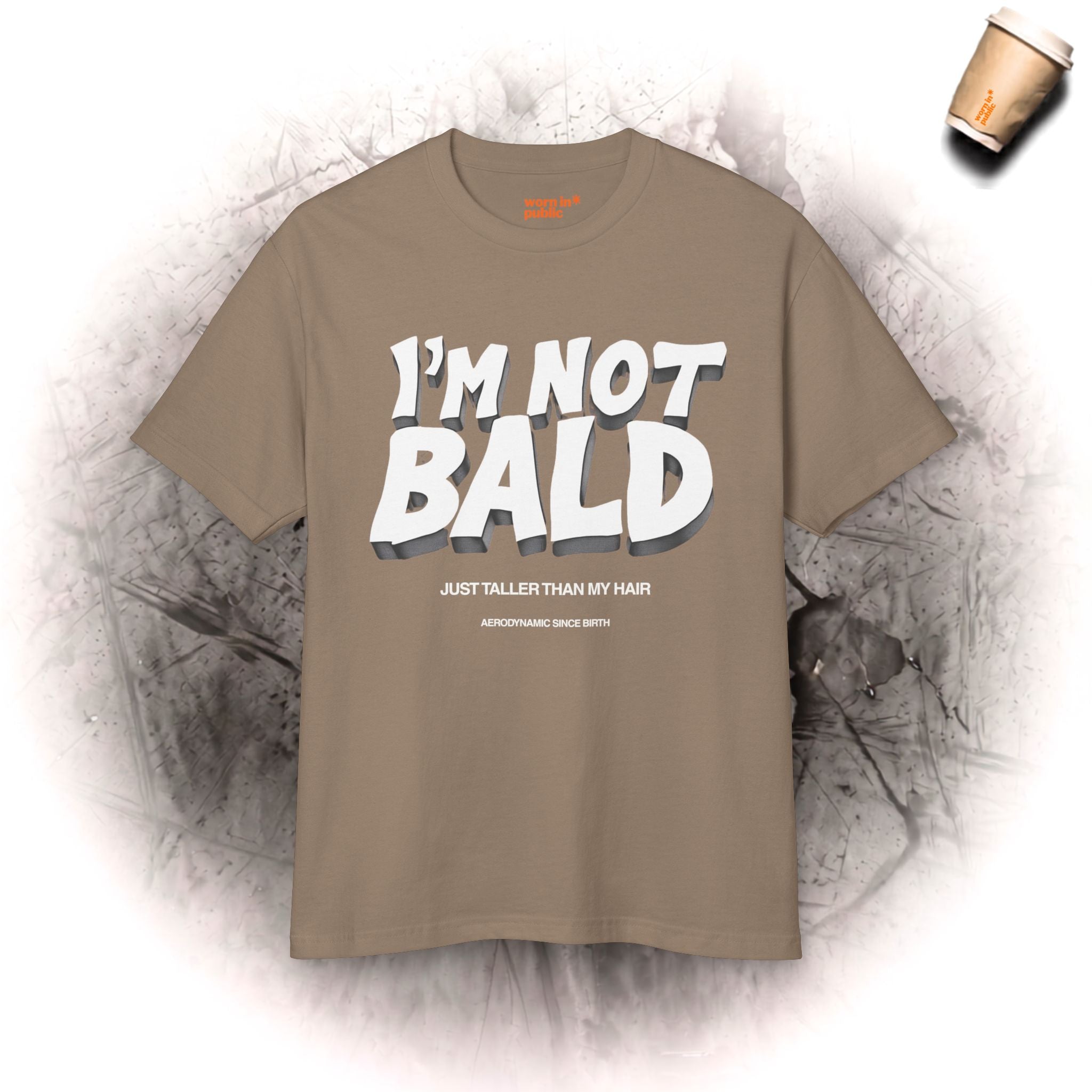 Ich bin nicht kahl, ich bin aerodynamisch T-Shirt | Lustiges T-Shirt mit Glatzkopf-Humor für Männer