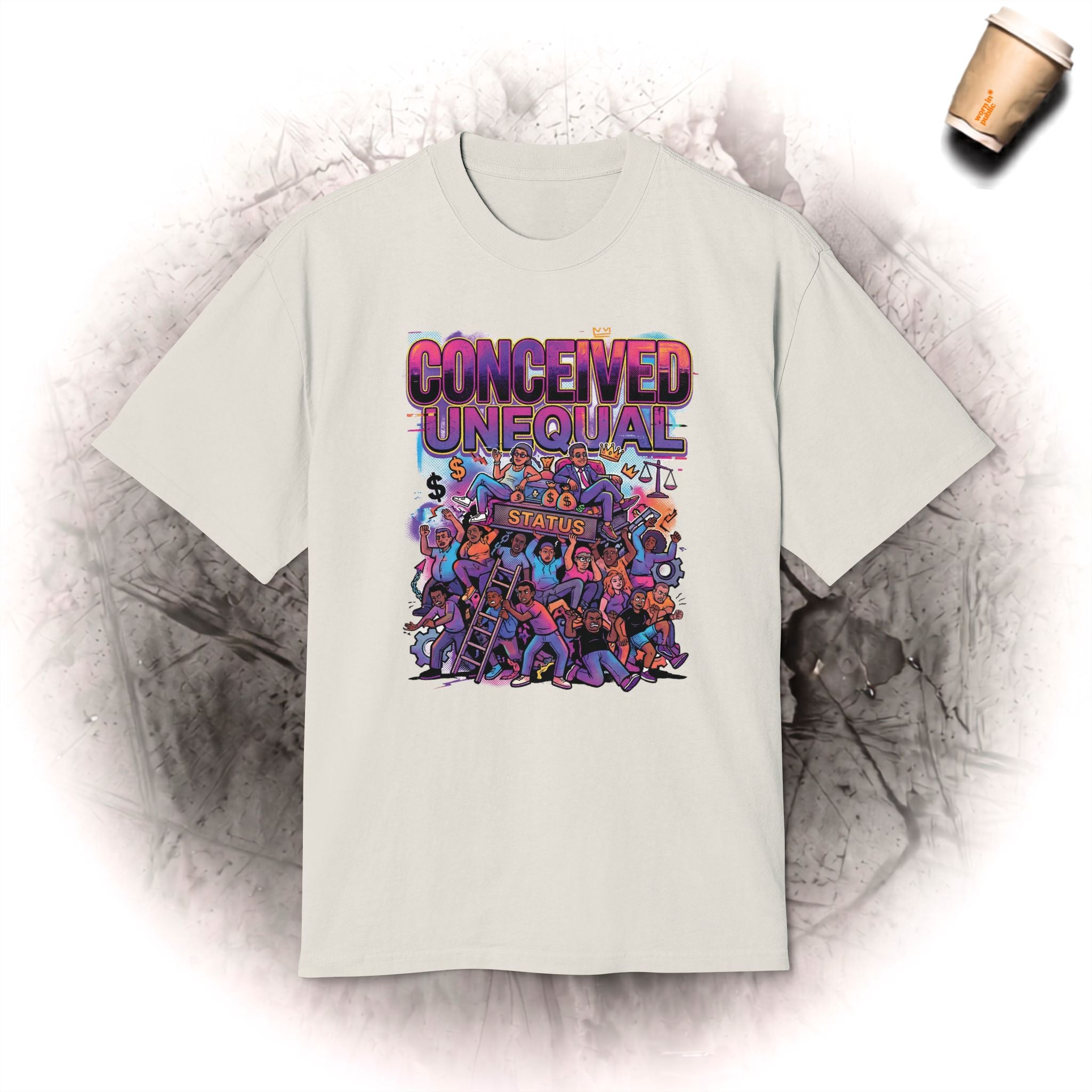 Conceived Unequal | Oversized Unisex Graphic Tee for People Who Were Never Going to Fit the Mold