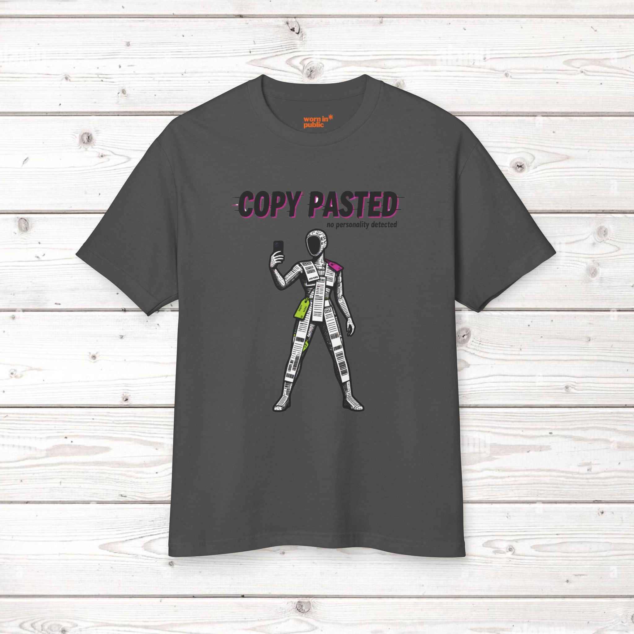 Copy Pasted Unisex Tee | Sarcastic Anti-Trend Graphic T-Shirt