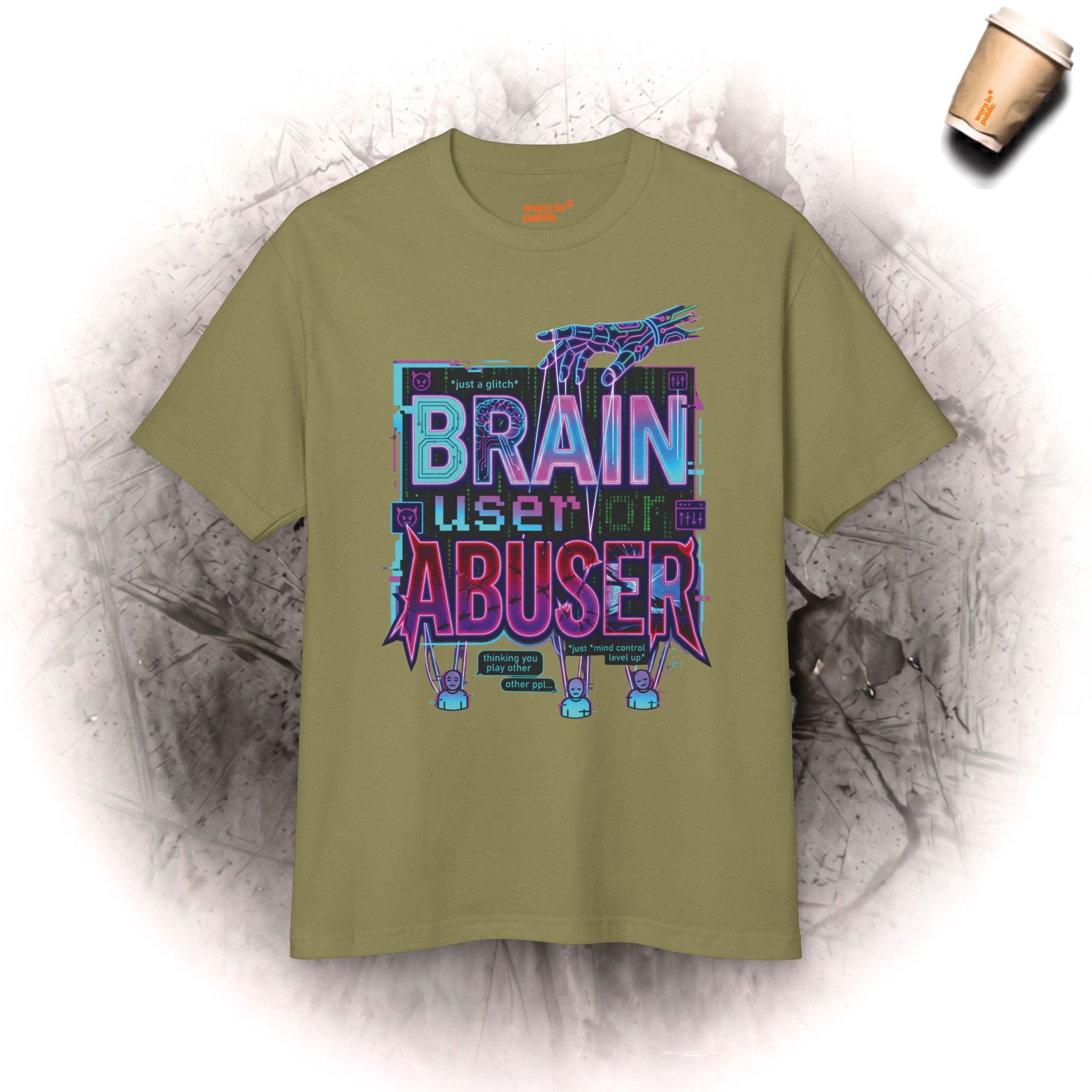 Brain User or Abuser GEN Z | Retro Cyberpunk Graphic Tee