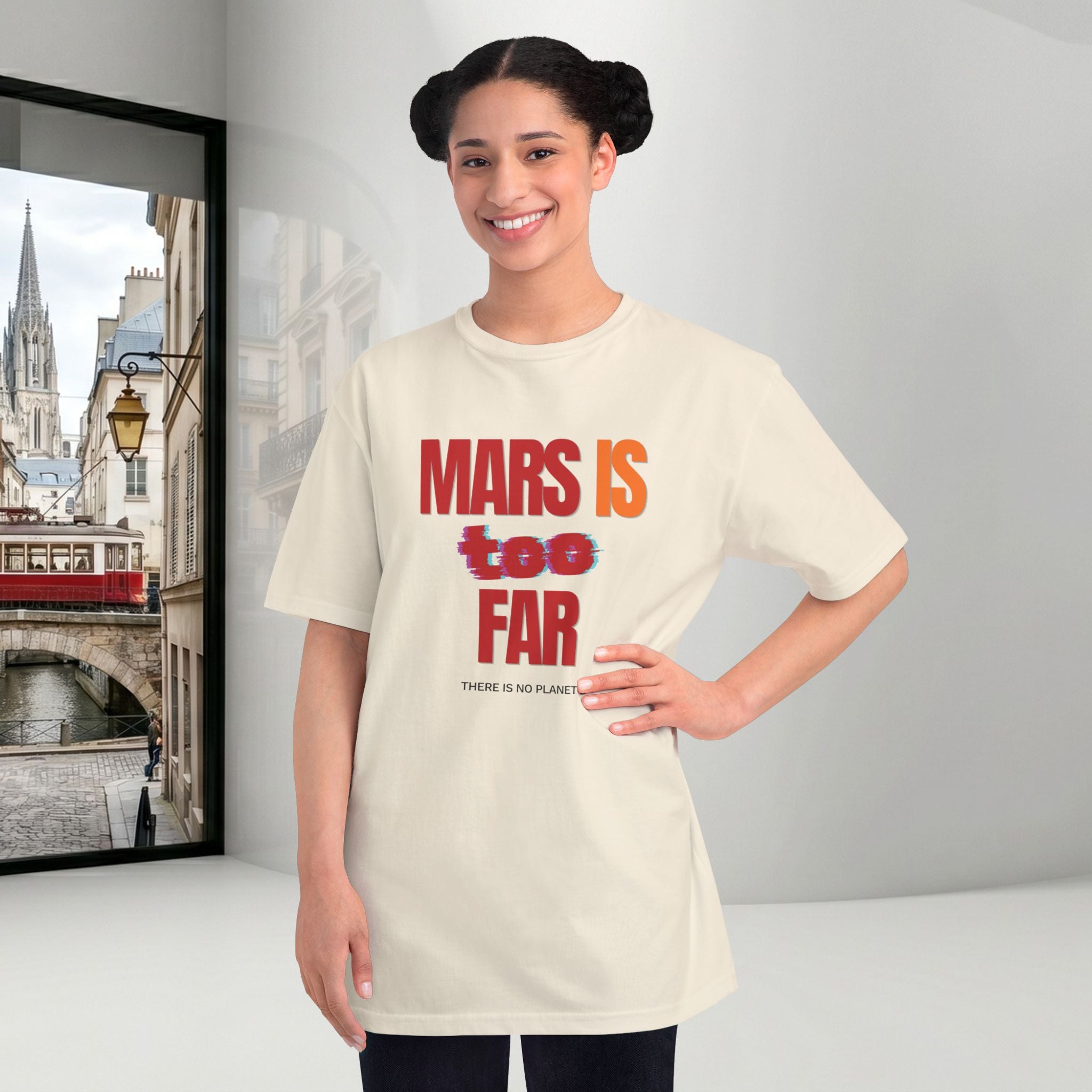 Mars Is Too Far ORGANIC T-Shirt — Retro Space Graphic Tee
