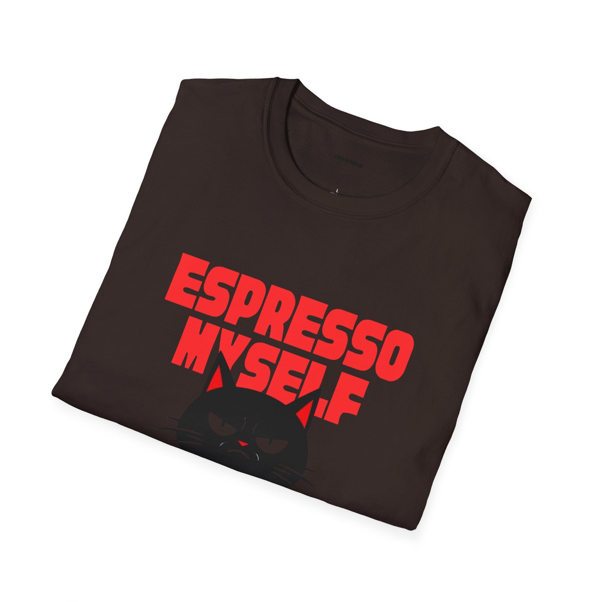 Espresso Myself Cat T-Shirt | Funny Coffee Addict Graphic Tee