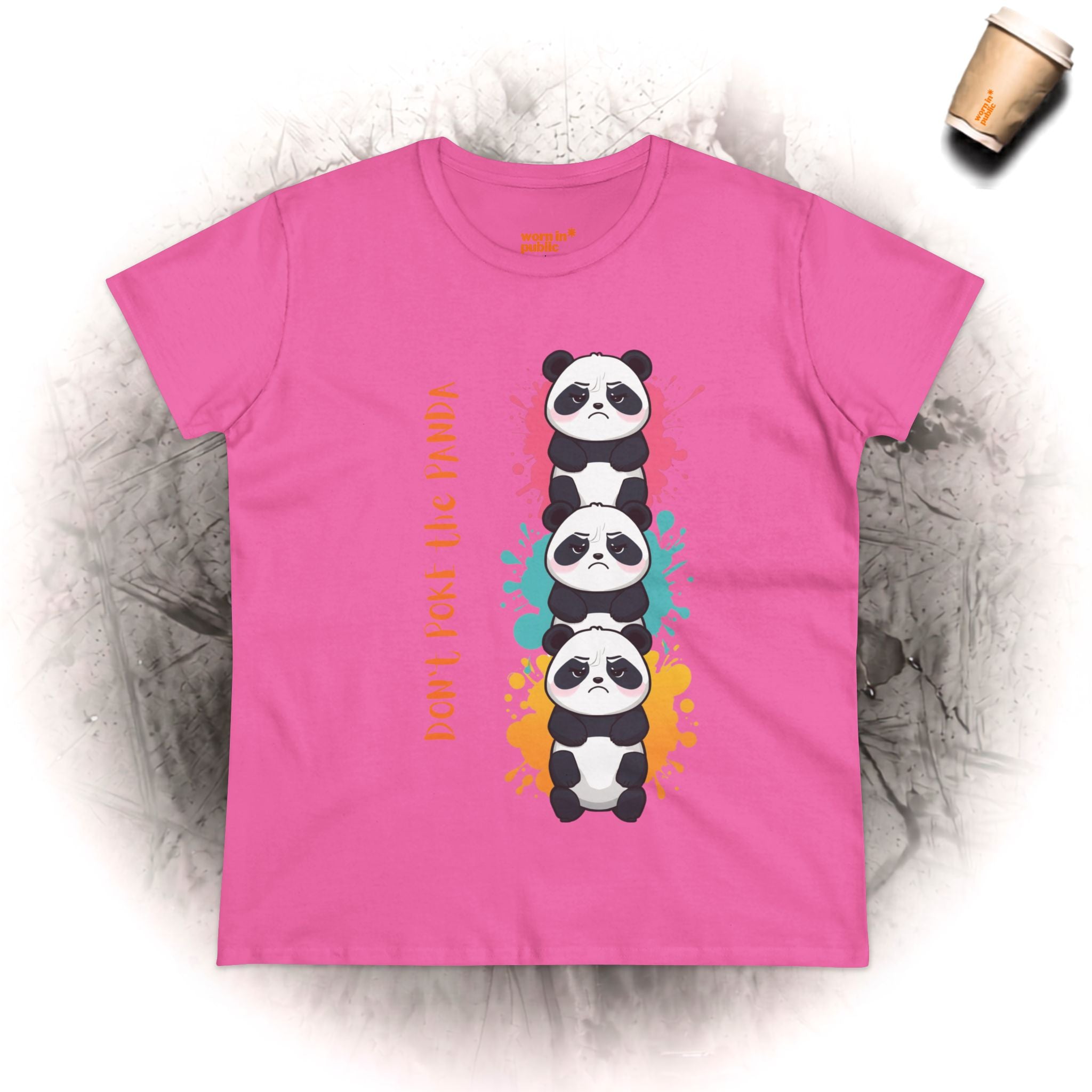 Don't Poke the Panda Women's T-Shirt | Cute Panda Stack Graphic Tee