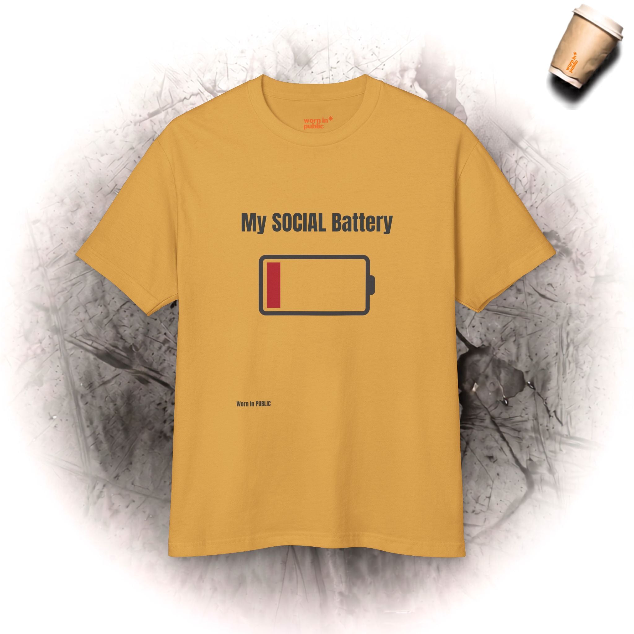 My Social Battery | Low Power Mode Graphic Tee for Introverts Running on Empty