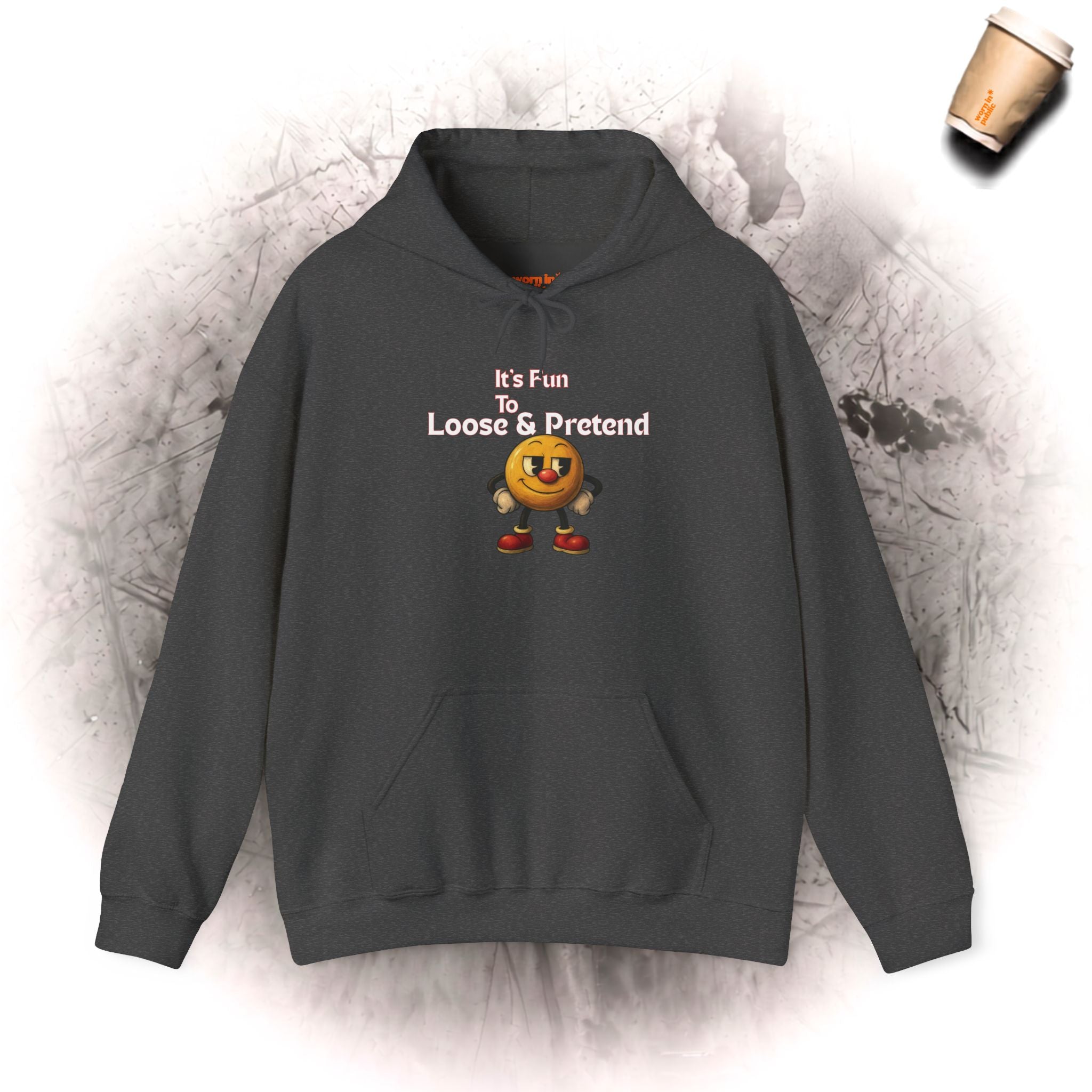 It's Fun to Loose & Pretend Hoodie | Smiley Emoji Grafik-Sweatshirt
